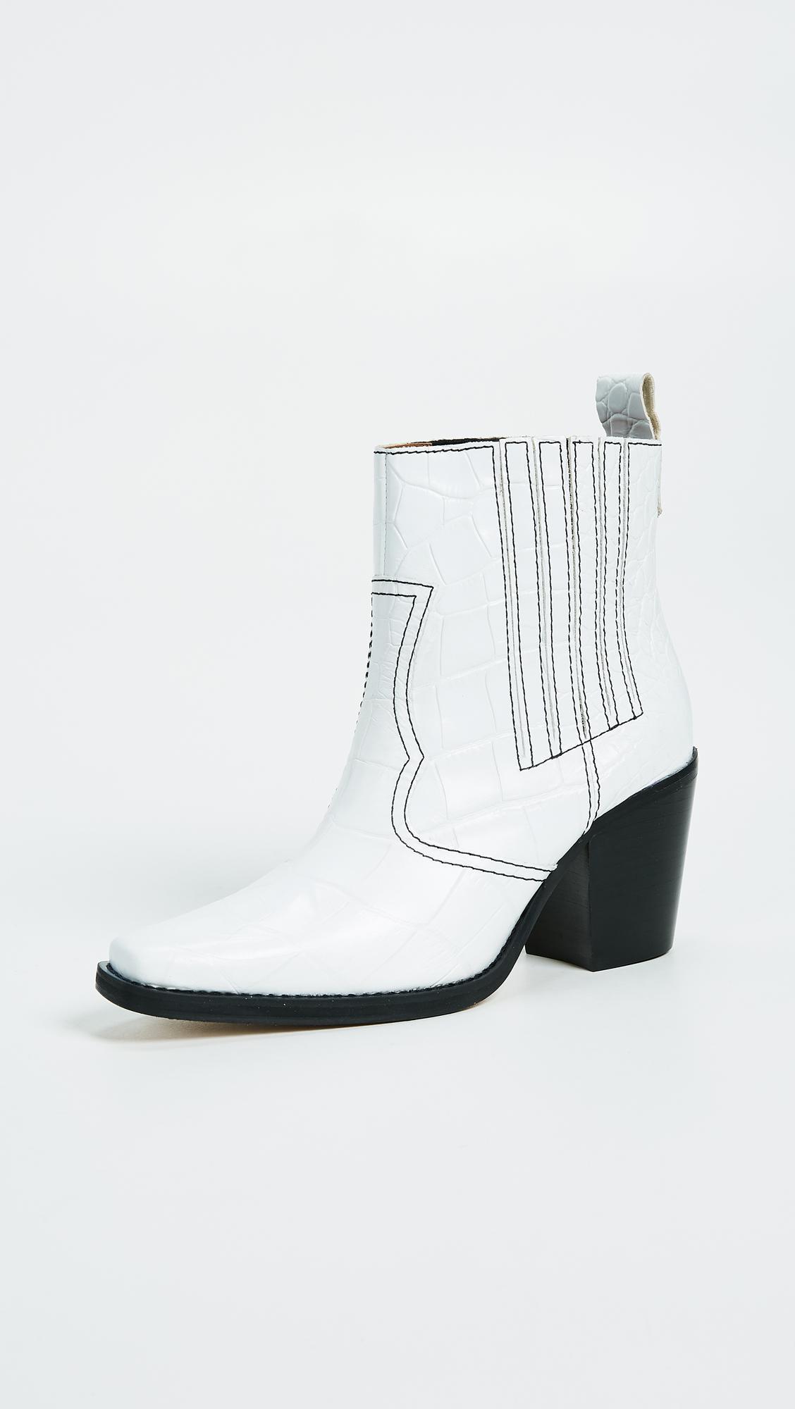 ganni white boots