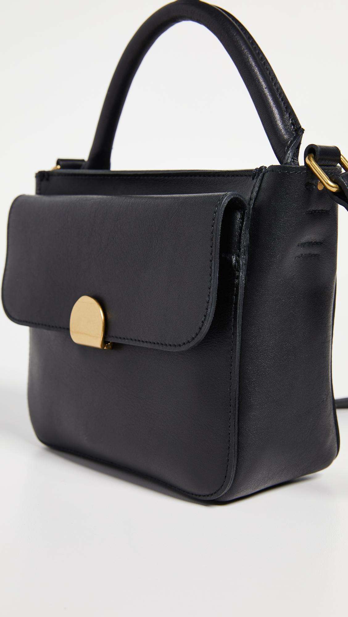 madewell the mini abroad leather crossbody bag