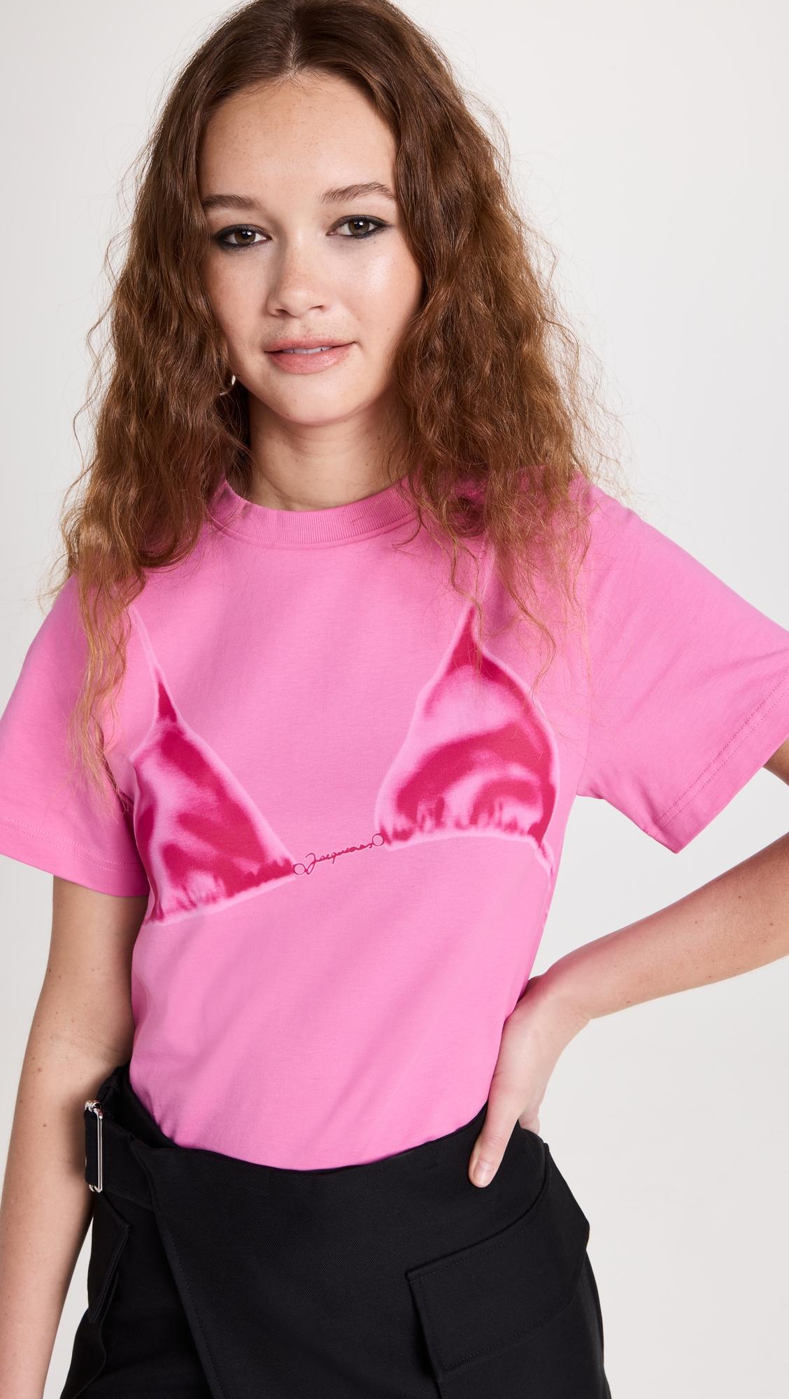 JACQUEMUS☆Le T-shirt Baci コットンクロップトップ ピンク Le tshirt baci コットンクロップトップ - Jacquemus