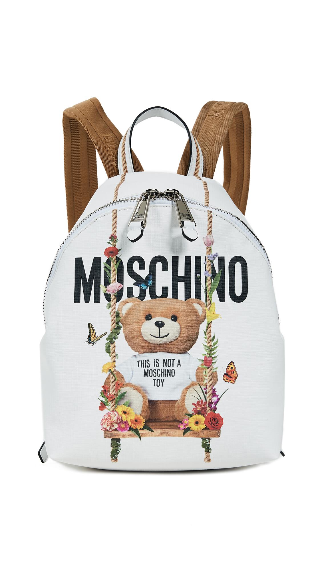 Moschino Bear Backpack in White - Lyst