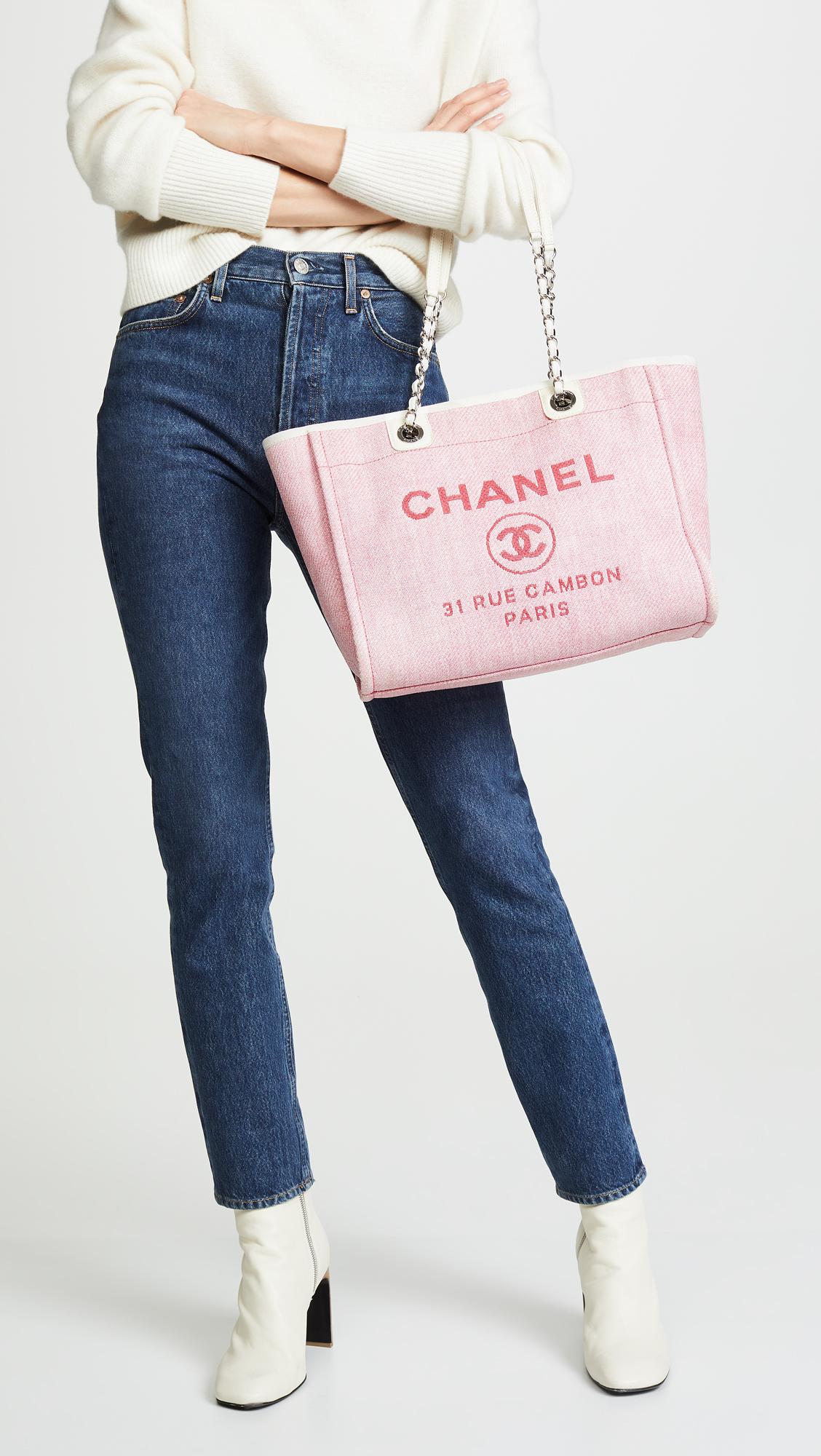 chanel deauville tote sizes
