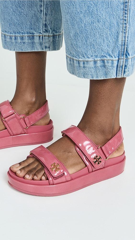 Tory Burch Kira Two Band Sport Sandals 7 in Pink | Lyst