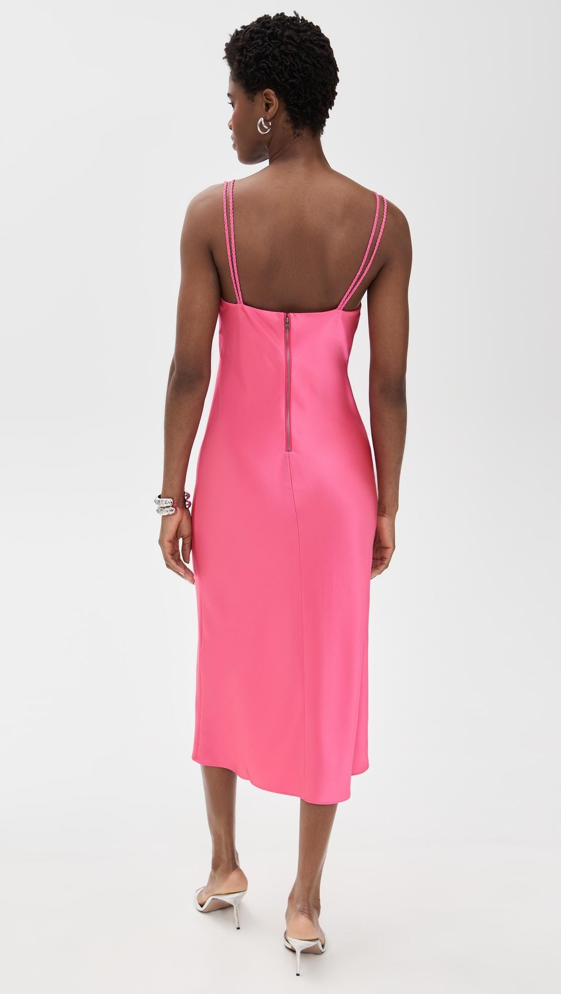 Alice + Olivia Kiro V Neck Slip Dress in Pink | Lyst