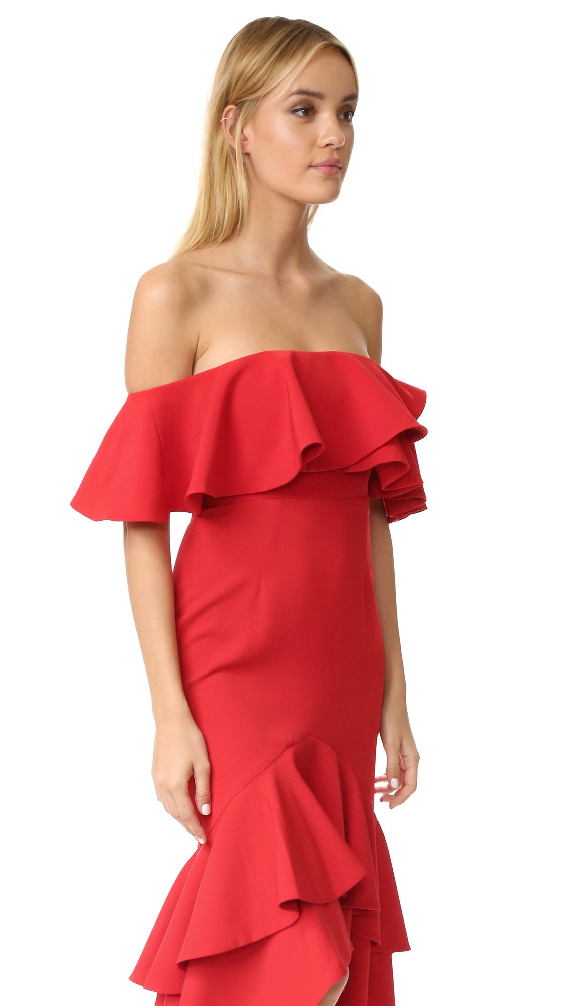 Lyst - Fame & Partners Sasha Dress in Red