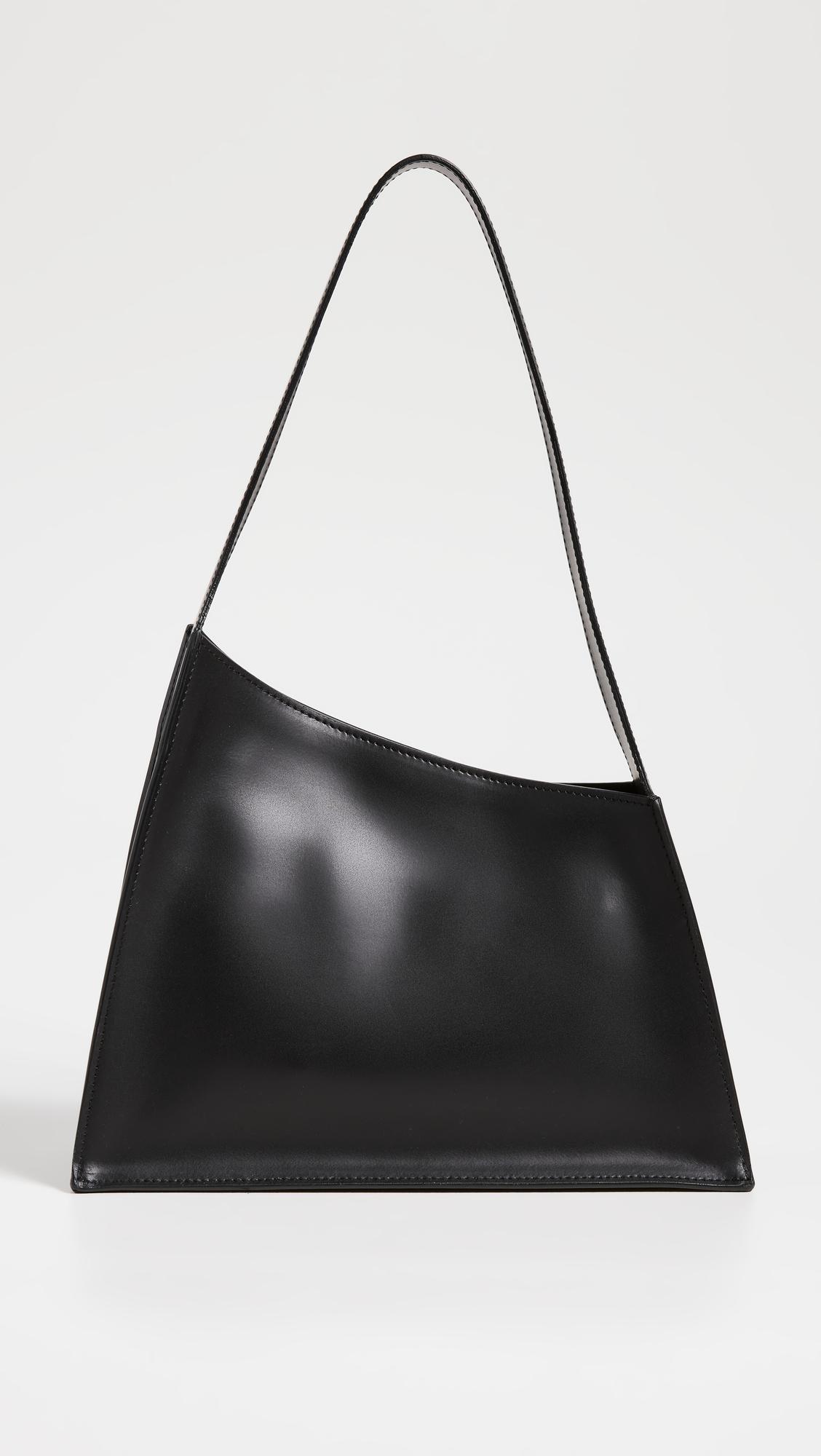 Little Liffner Little Lady Leather Top Handle Bag In Black