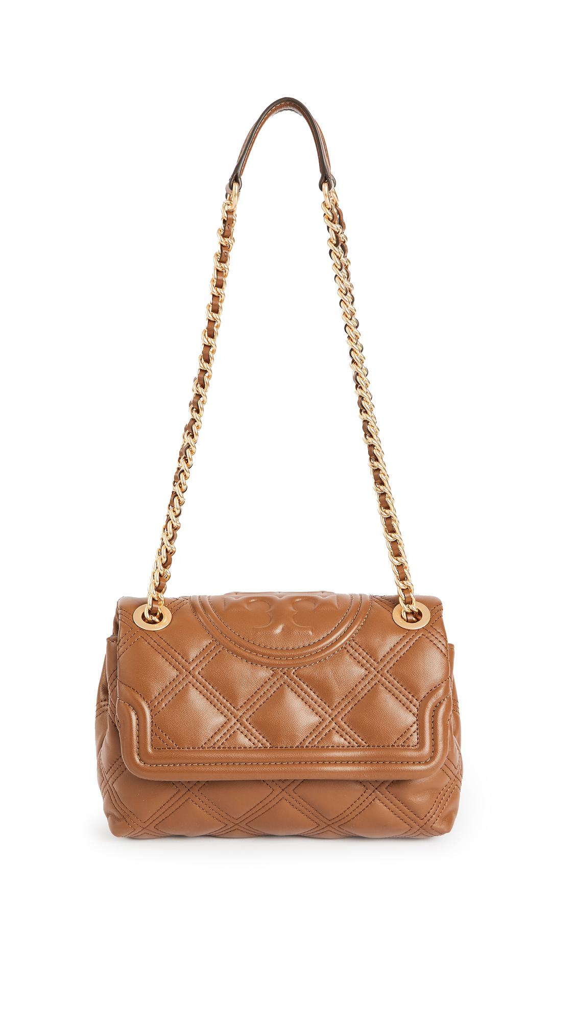 Tory Burch Leather Fleming Soft Small Convertible Shoulder Bag in Brown ...