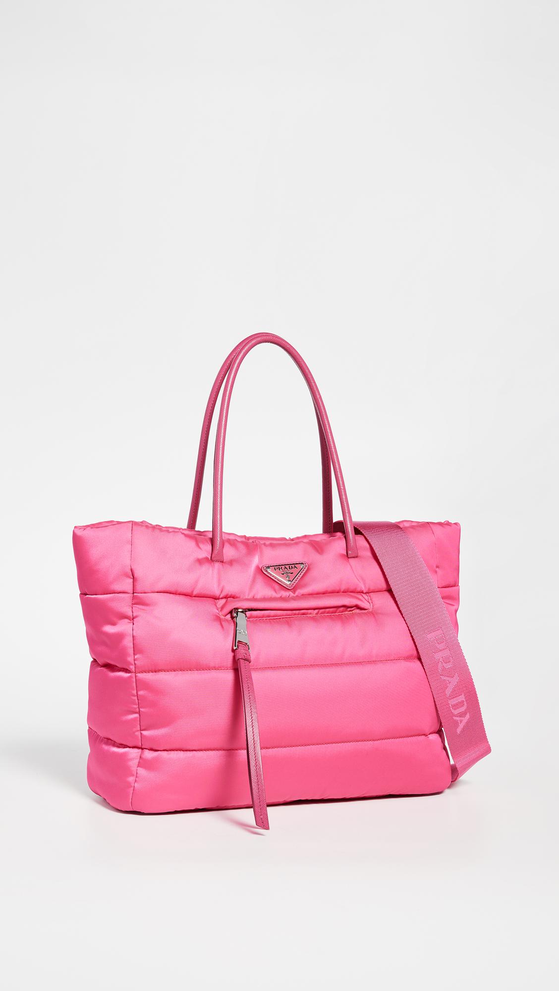 pink nylon tote