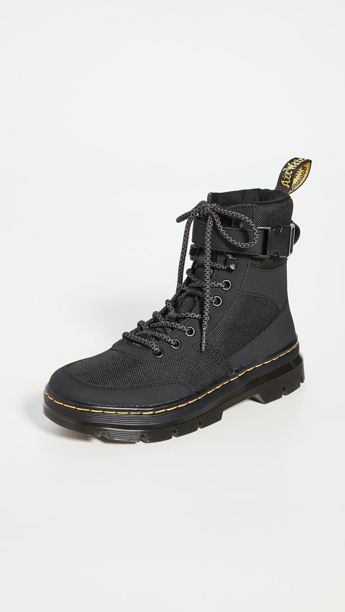 dr martens combs tech utility ankle boots in black
