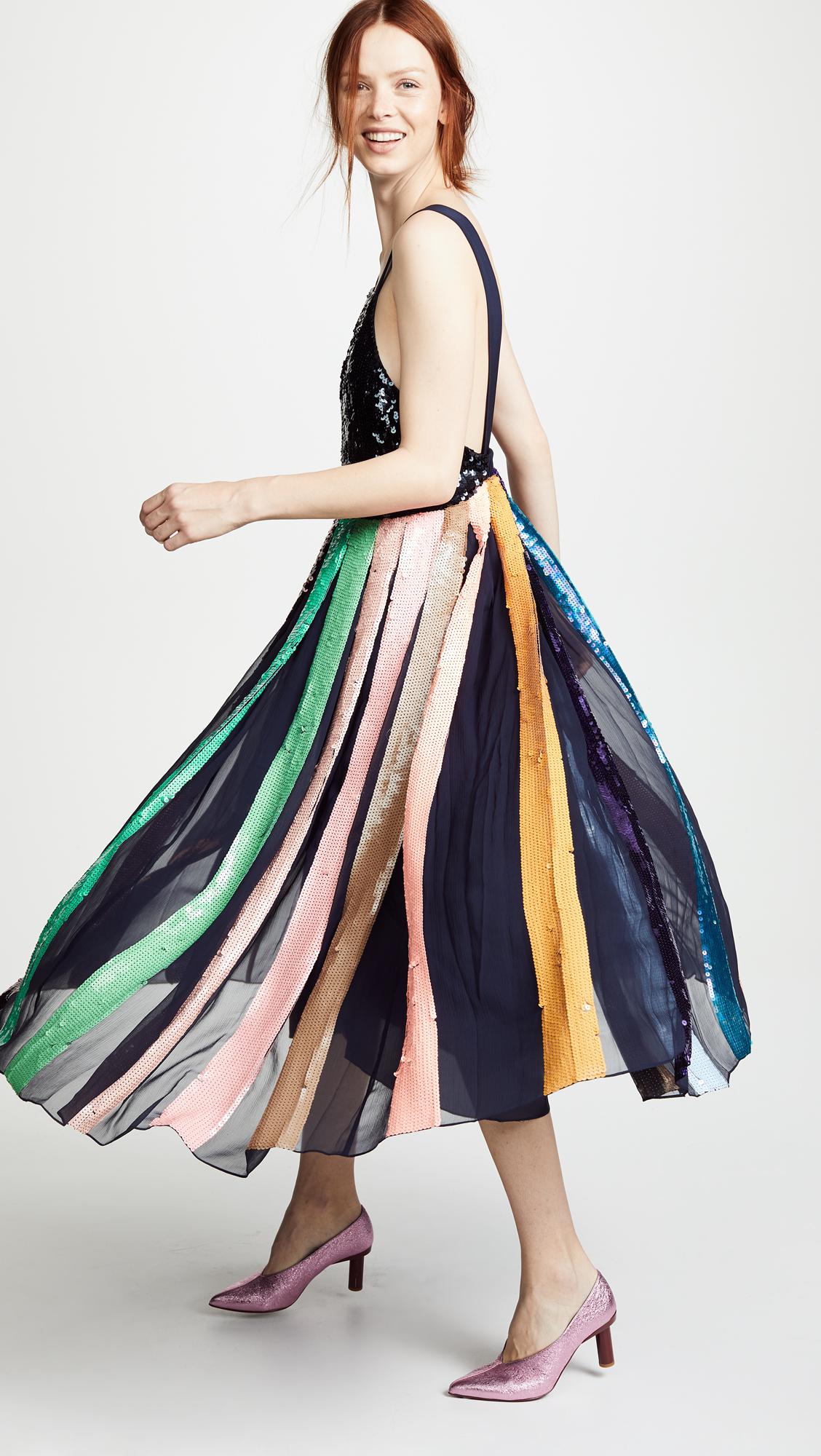 tibi beaded sequin overall dress