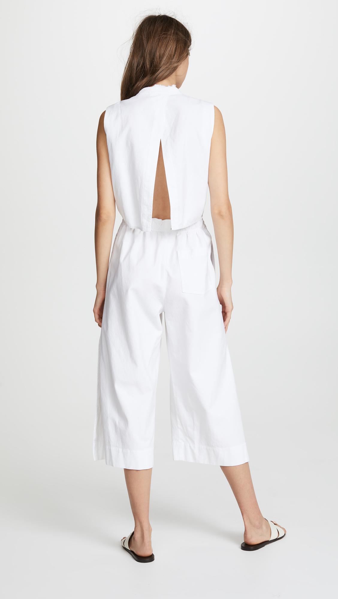 vince white jumpsuit