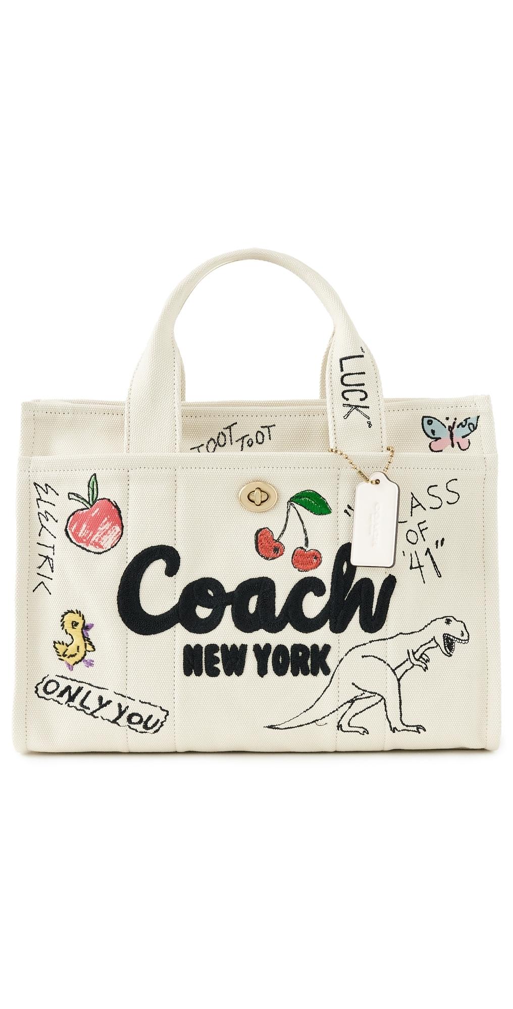 COACH Cargo Embroidered Canvas Tote in Natural | Lyst