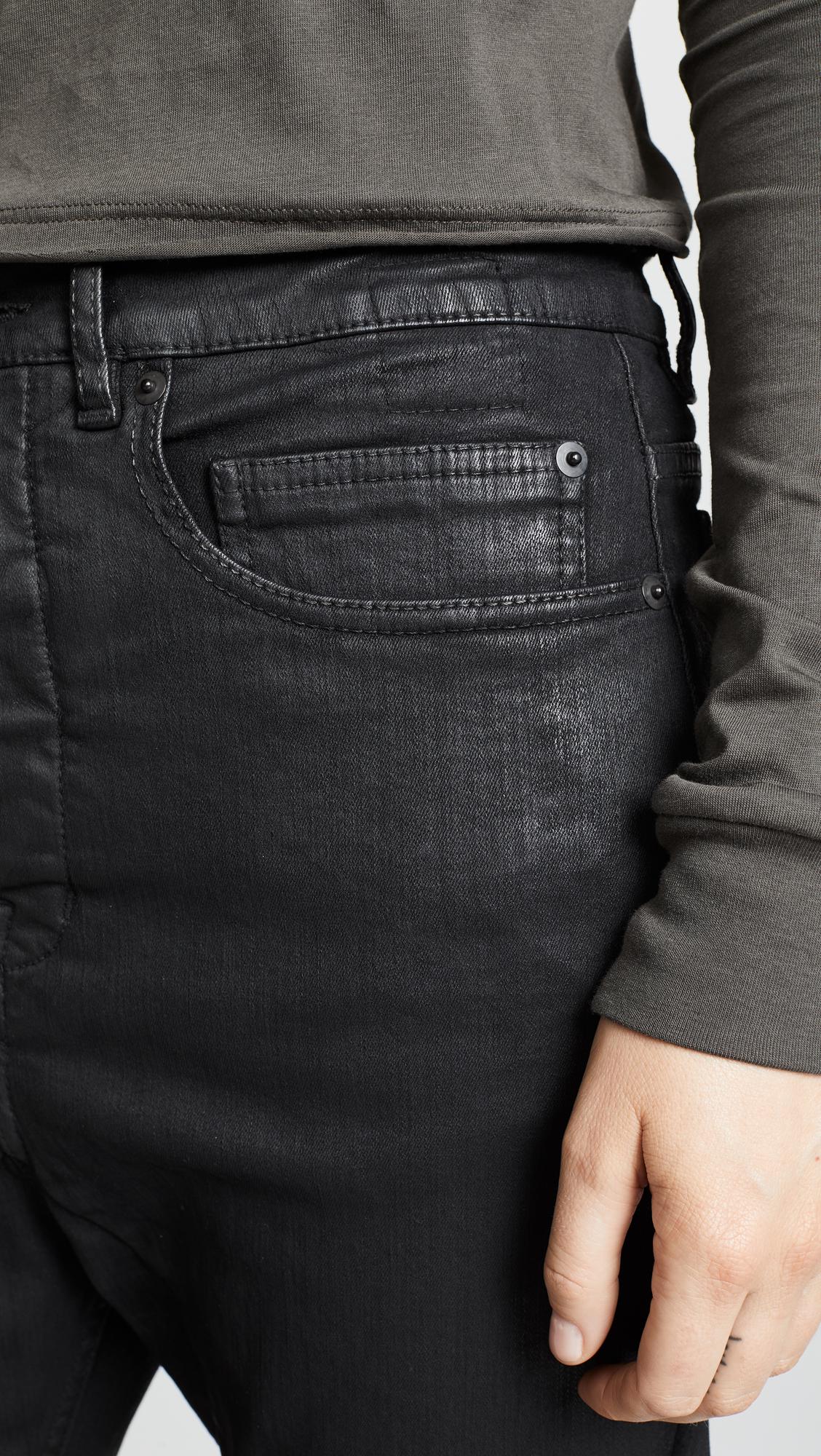 Rick Owens Collapse Cut Jeans in Black | Lyst