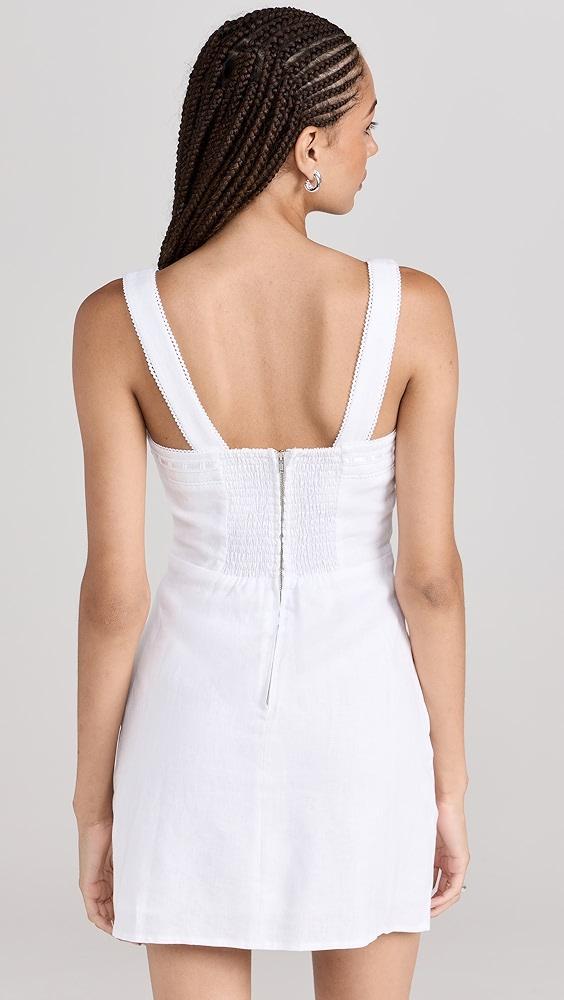 white short sleeve a line dress A-Line Short Sleeve Midi Shirt Dress White M main image 1