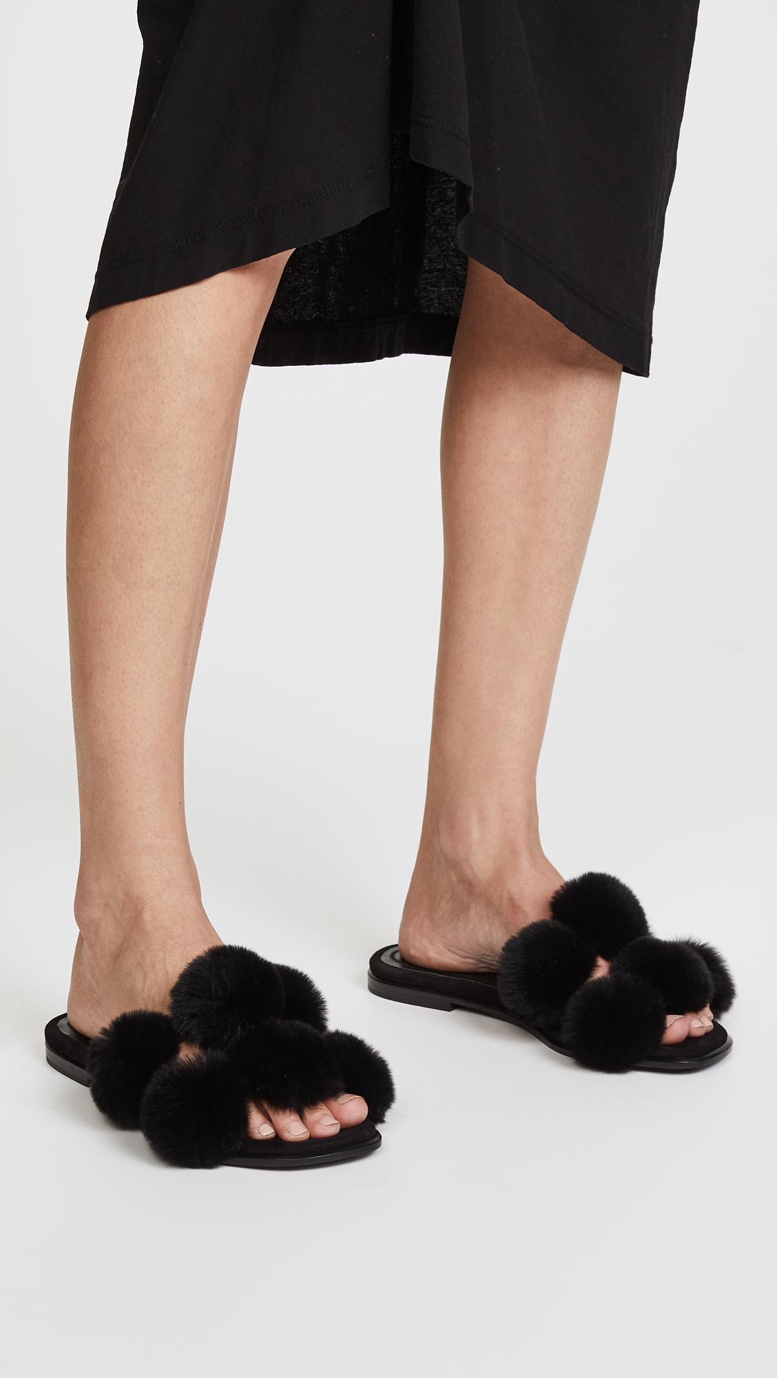 Alexander wang fur sandals Clearance