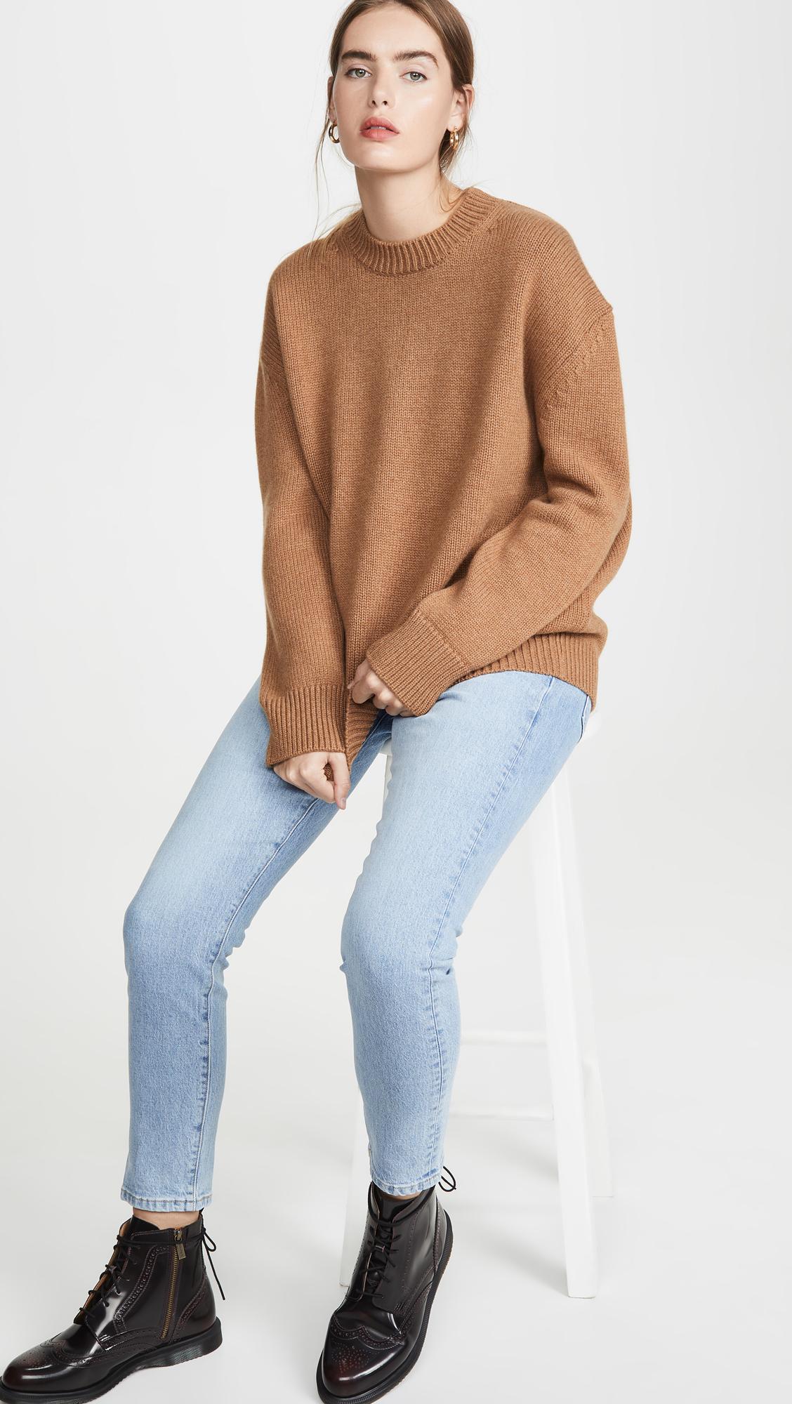 Anine Bing Rosie Cashmere Sweater in Brown - Lyst