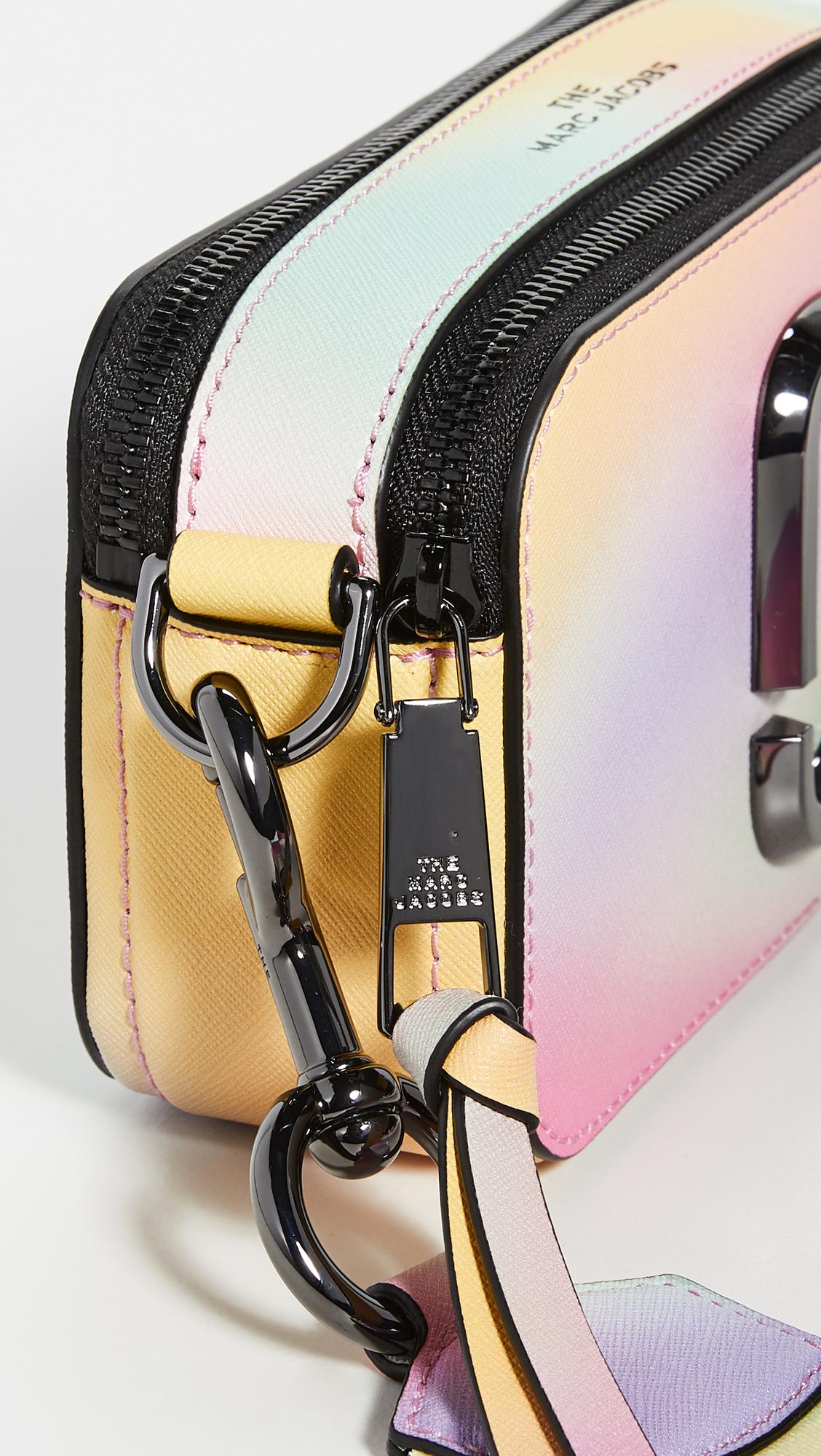 Marc Jacobs The Snapshot Airbrush White Saffiano Leather Crossbody