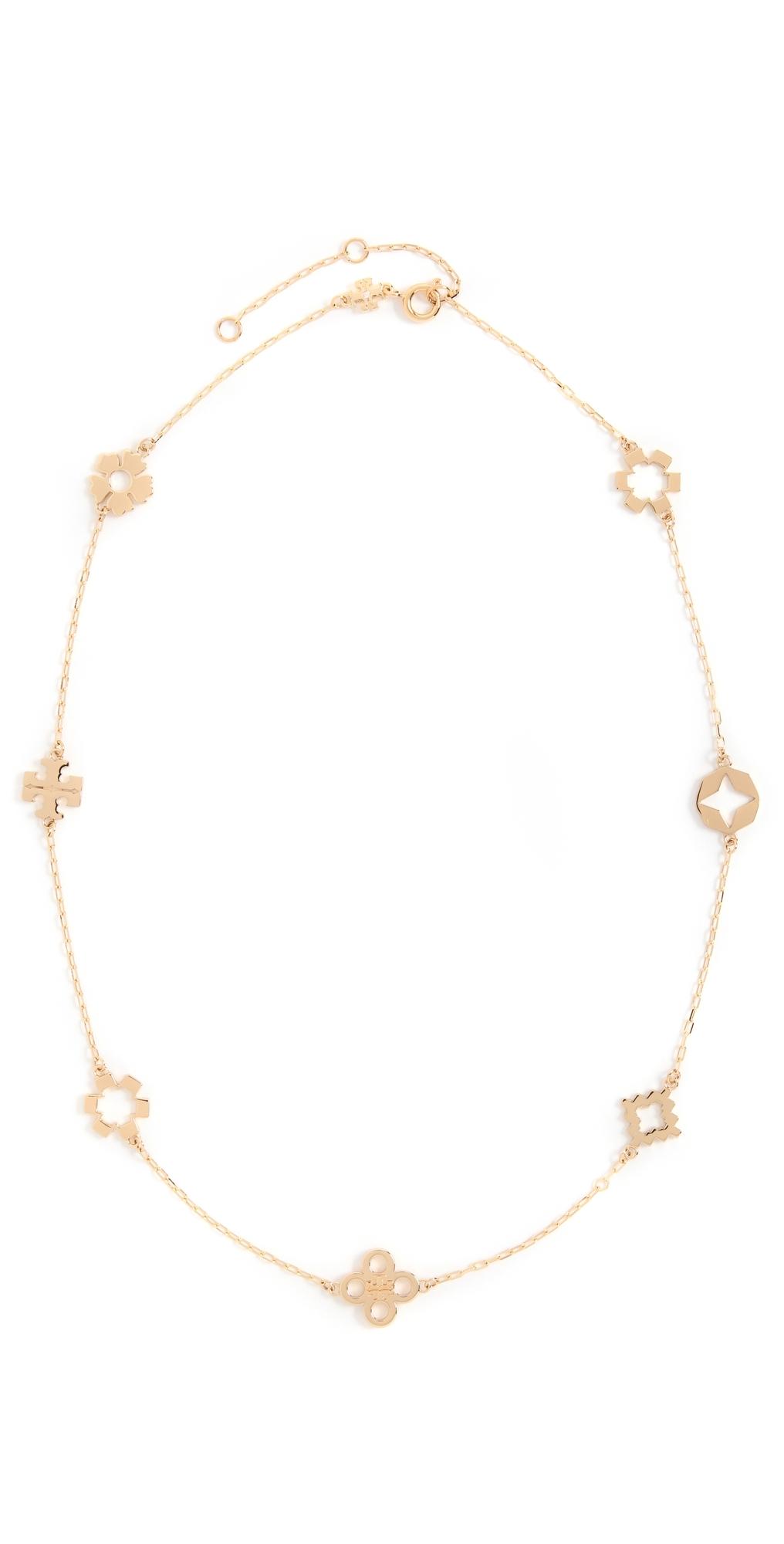Tory Burch Kira Clover Necklace | Lyst