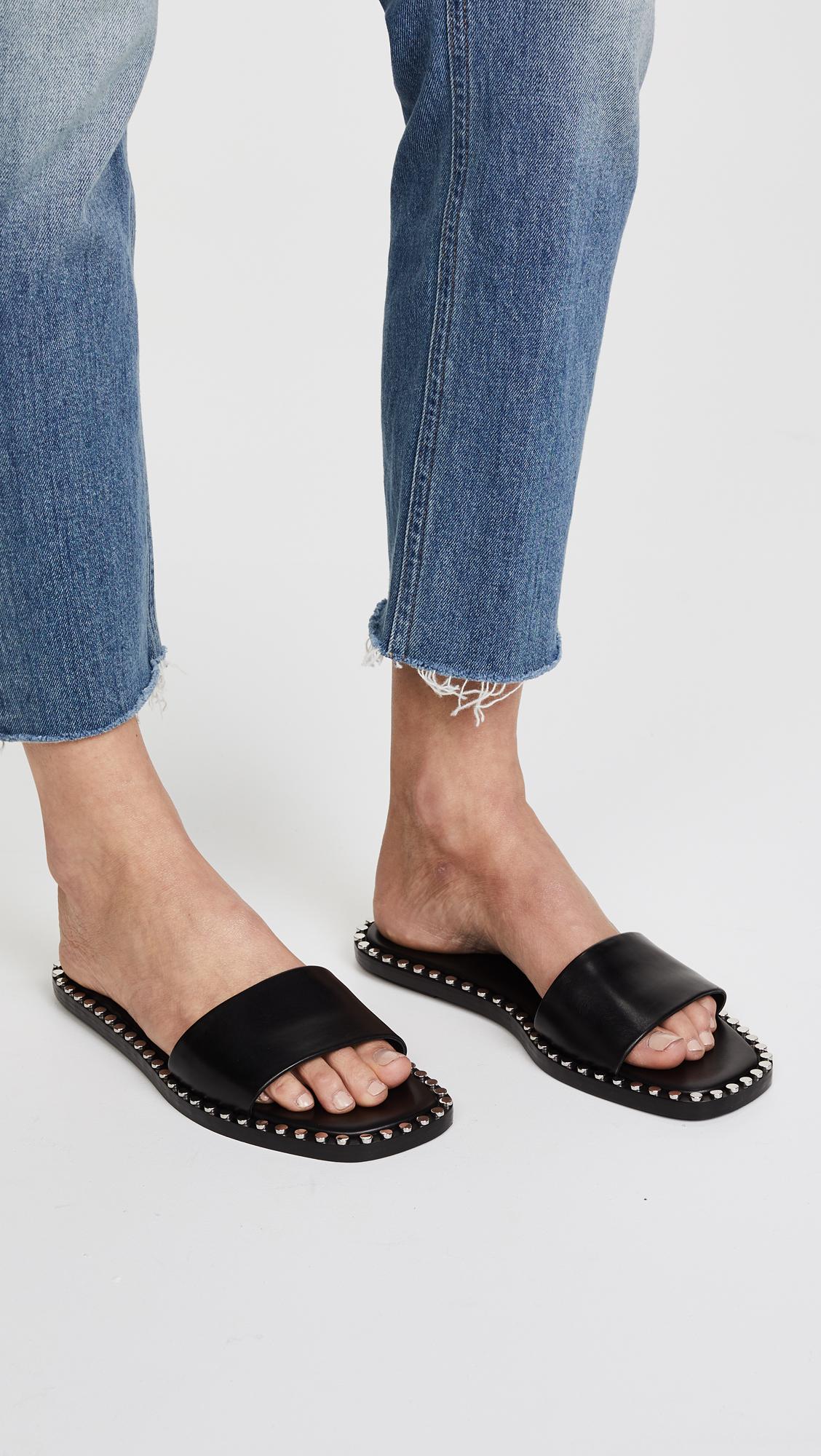 alexander wang studded slides