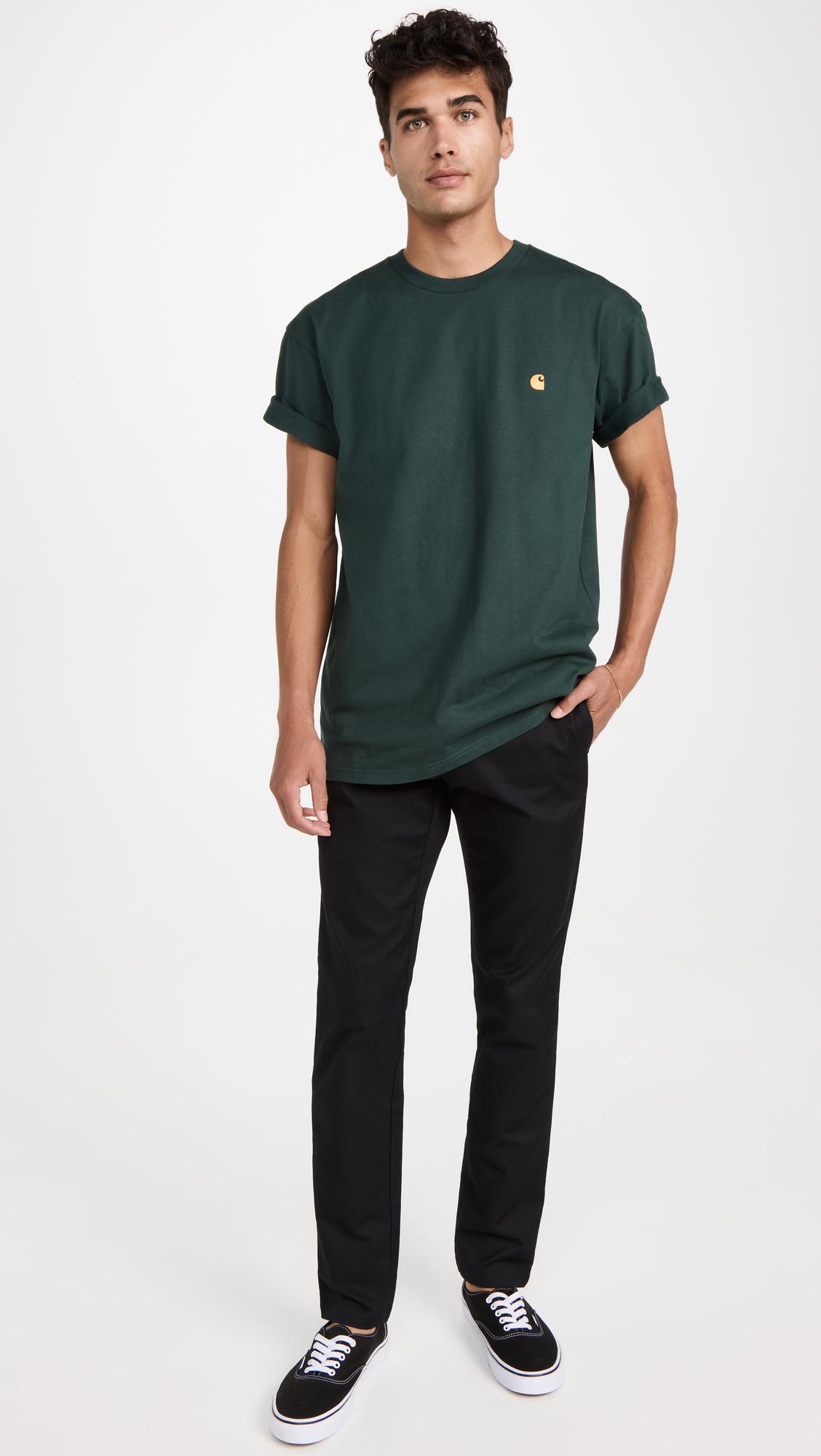 Carhartt WIP Chase T-shirt in Green for Men | Lyst