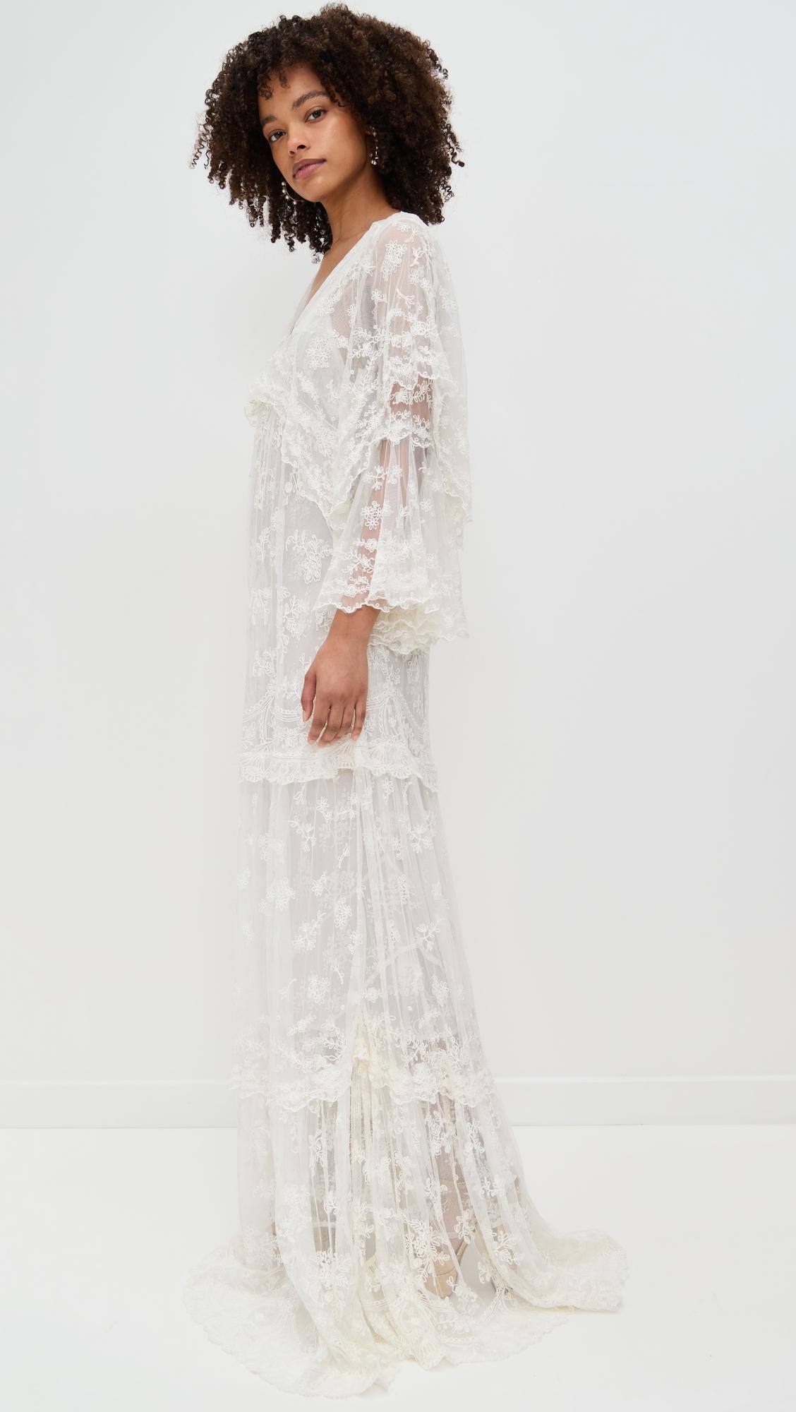 【Off-White】ストラップレスミディドレス Designer White Chiffon Slip Dresses for Women - Up to 80