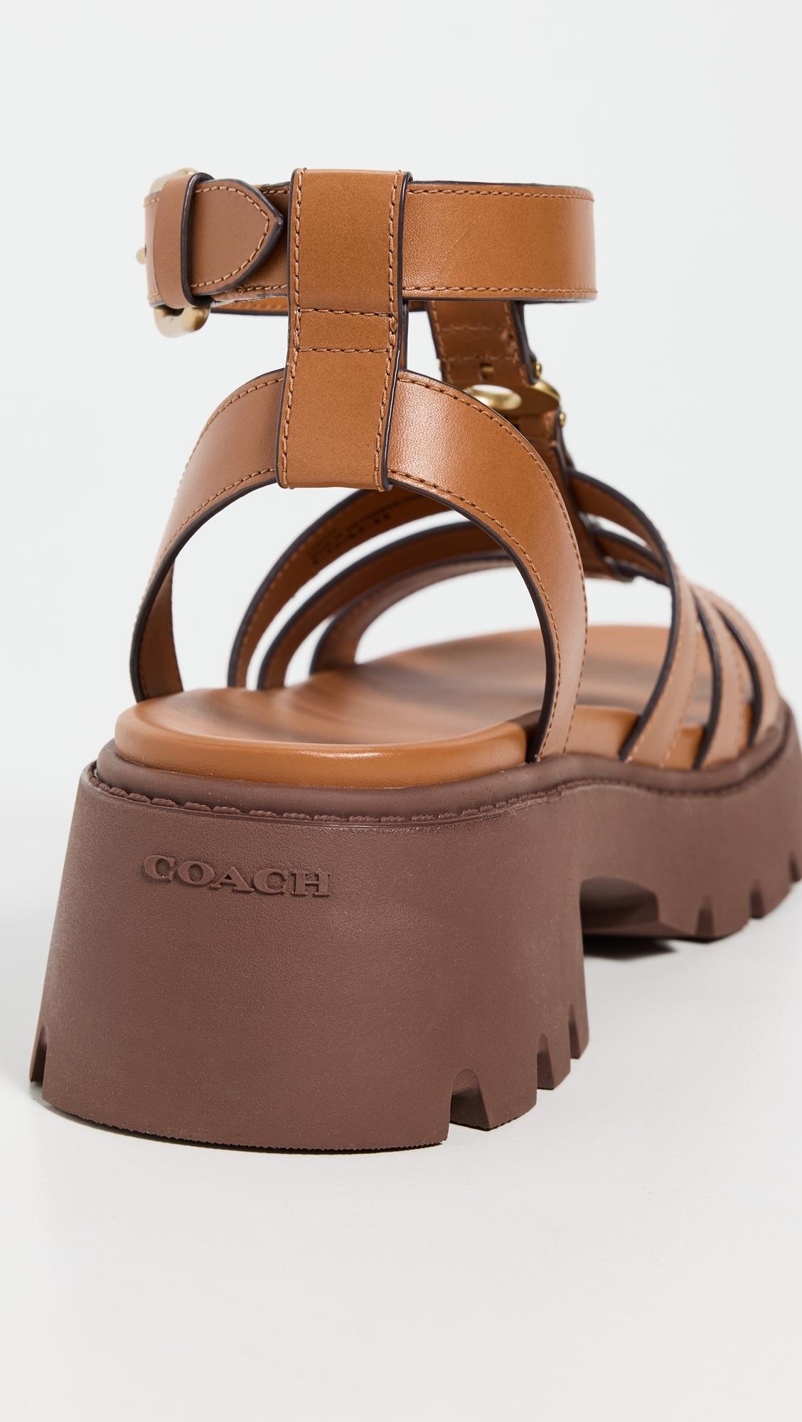 COACH Sculpted C Platform Fisherman Sandals | Lyst