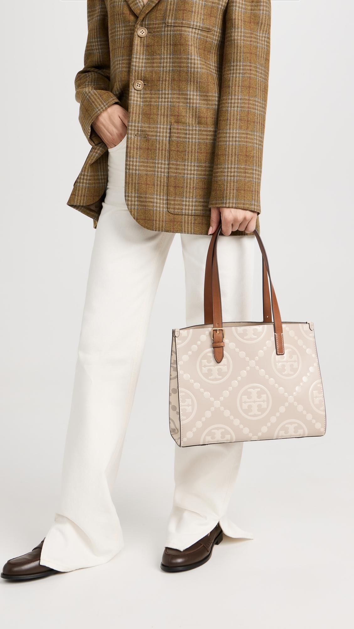 【Tory Burch】T Monogram Contrast Embossed Tote T Monogram Contrast Embossed Tote: Women's Designer Tote
