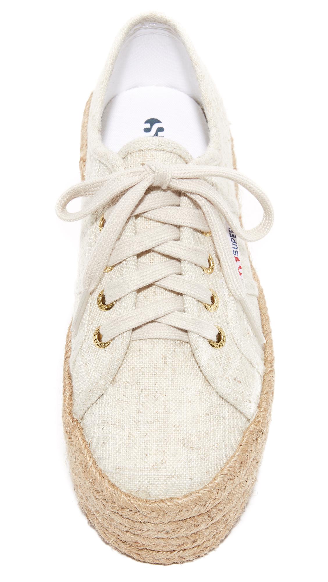 superga jute platform sneakers