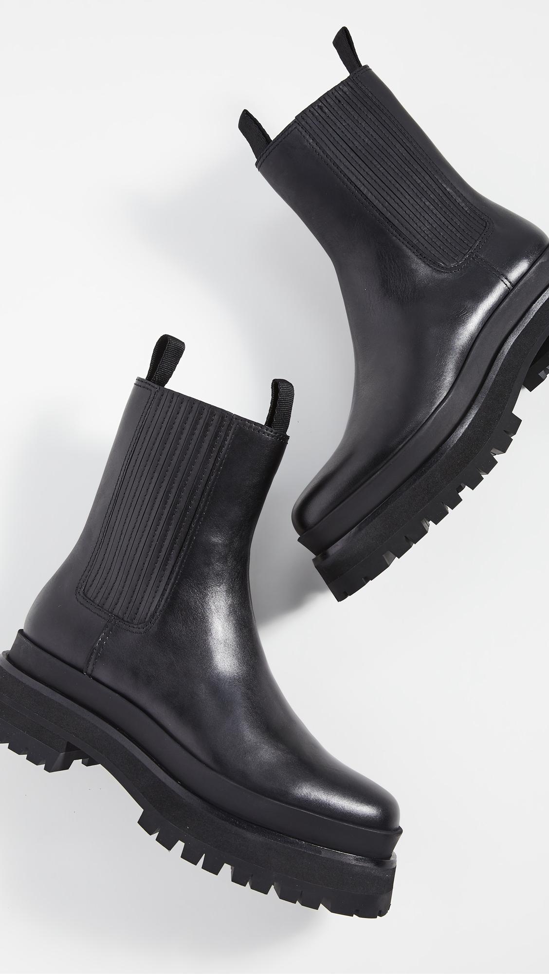 toni black platform boot
