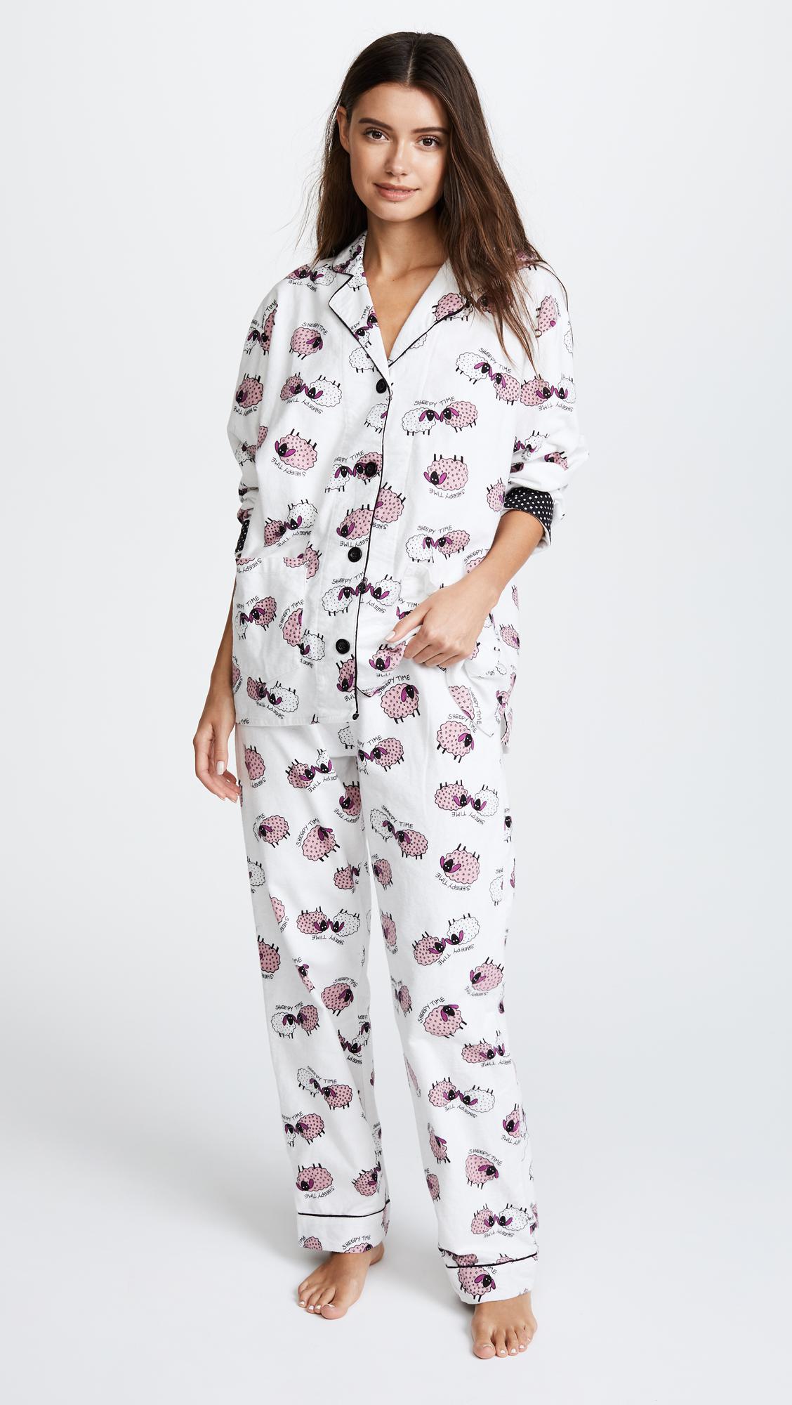 Pj Salvage Flannel Sheepy Time Pj Set 