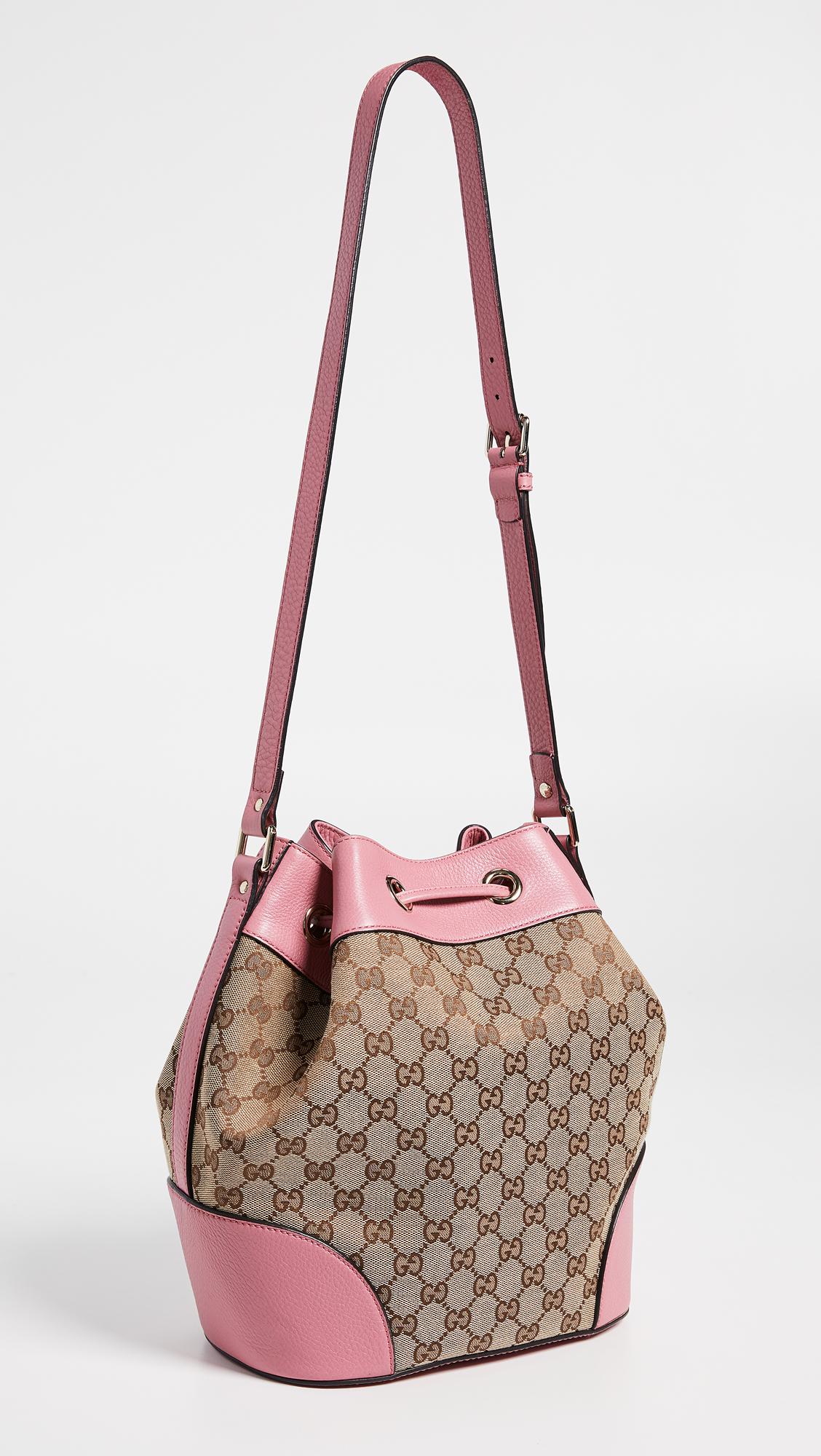 What Goes Around Comes Around Gucci Pink GG Blooms Boston Mini Bag