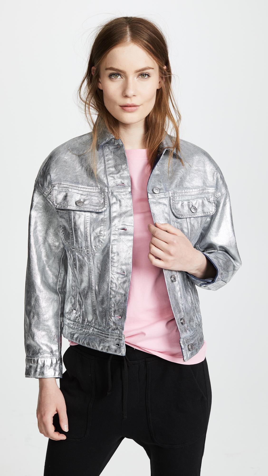 Acne Studios Metallic Coated Denim Jacket Silver | Lyst Acne Studios Metallic Coated Denim Jacket Silver | Lyst
