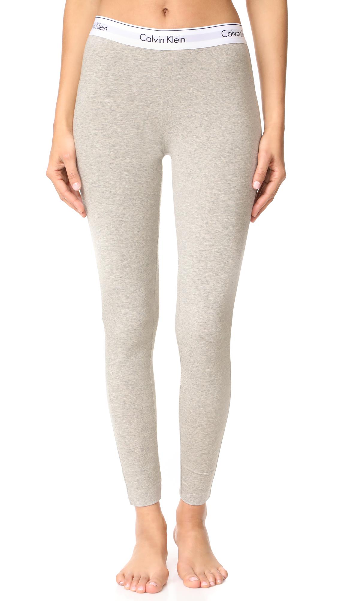 Calvin Klein Modern Cotton Bralette & Leggings Set in Grey Heather