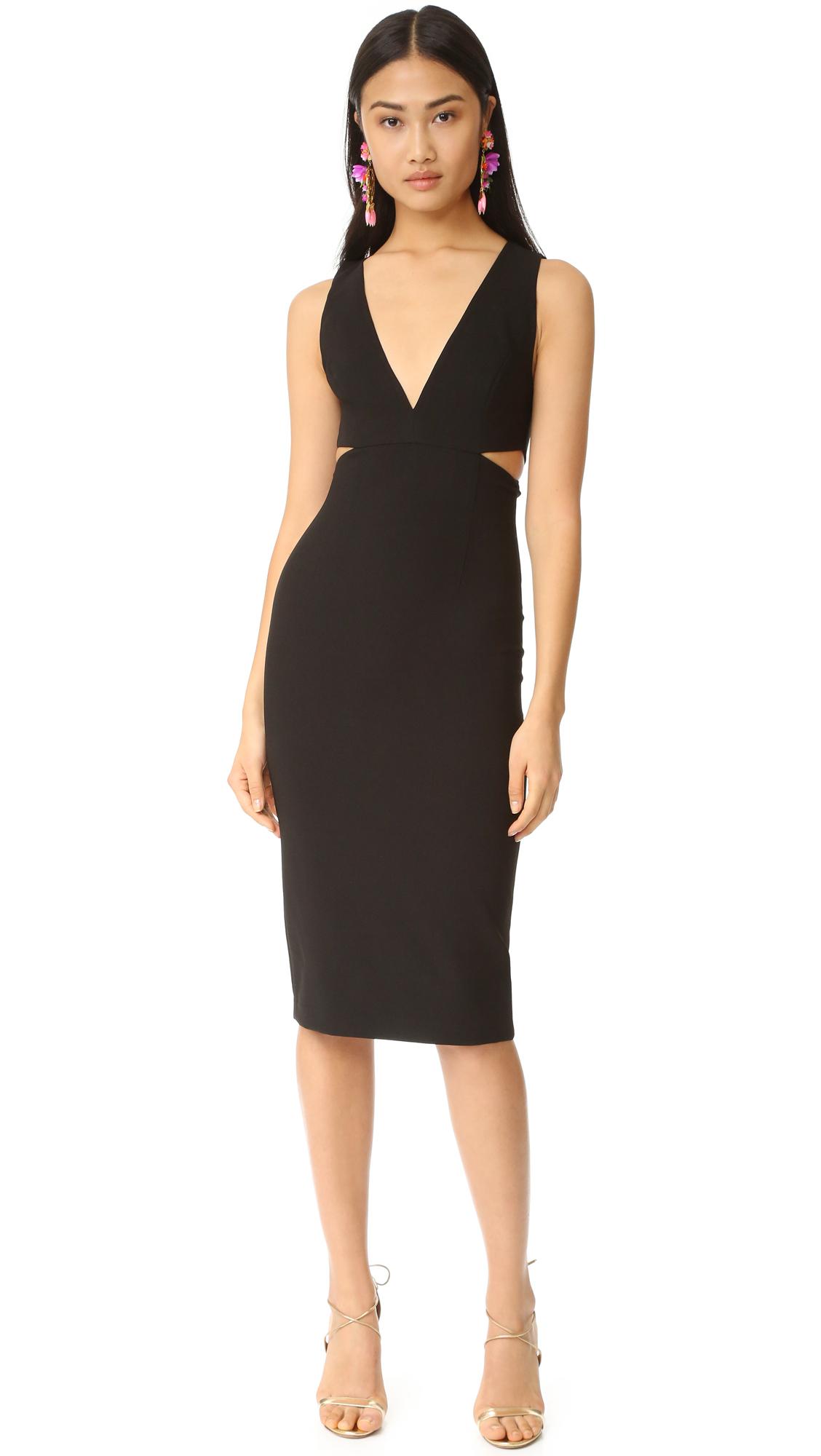 Alice Olivia Riki Fitted Cutout Dress in Black Lyst