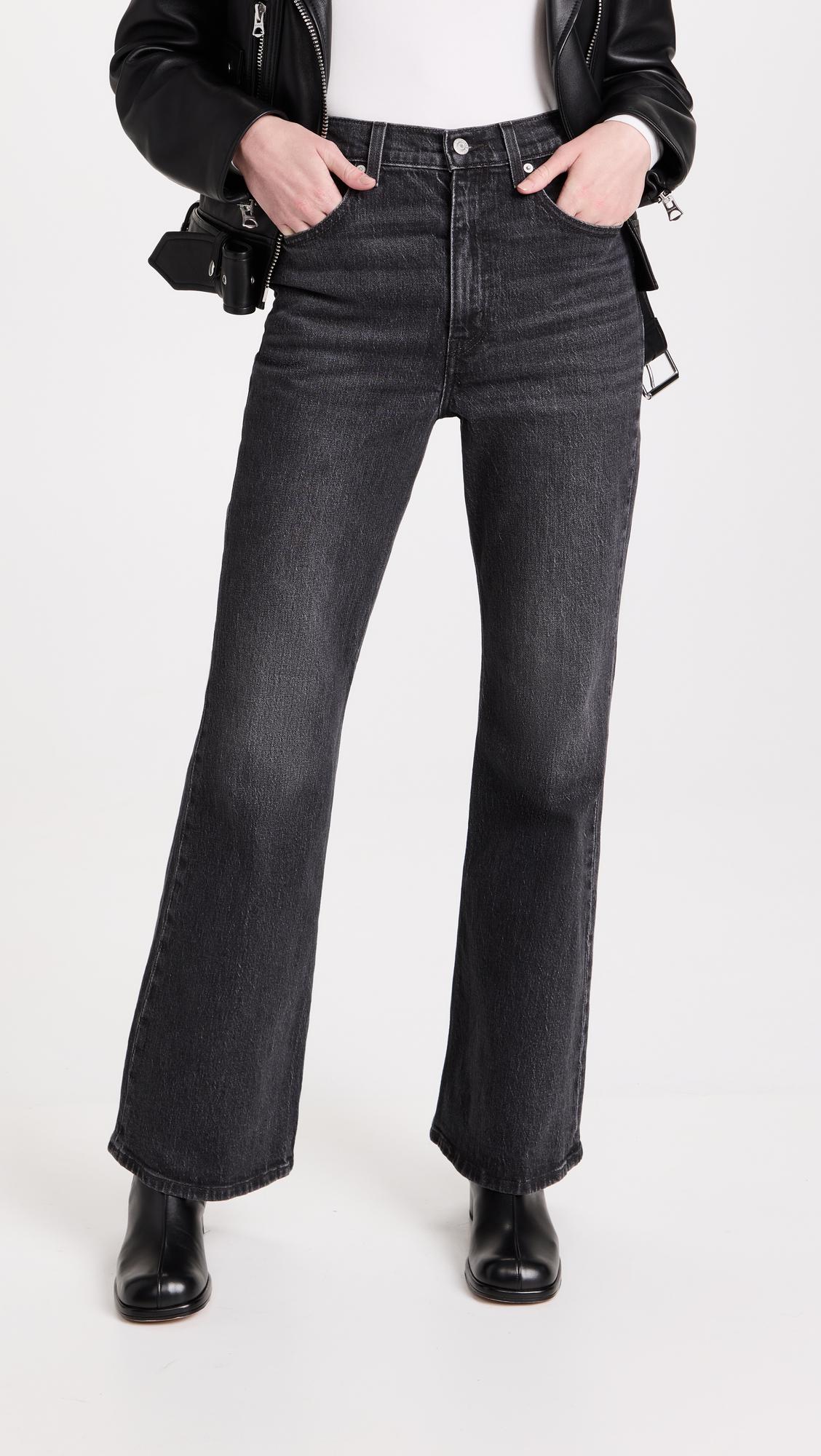 Levi's 70s High Flare Jeans in Black | Lyst