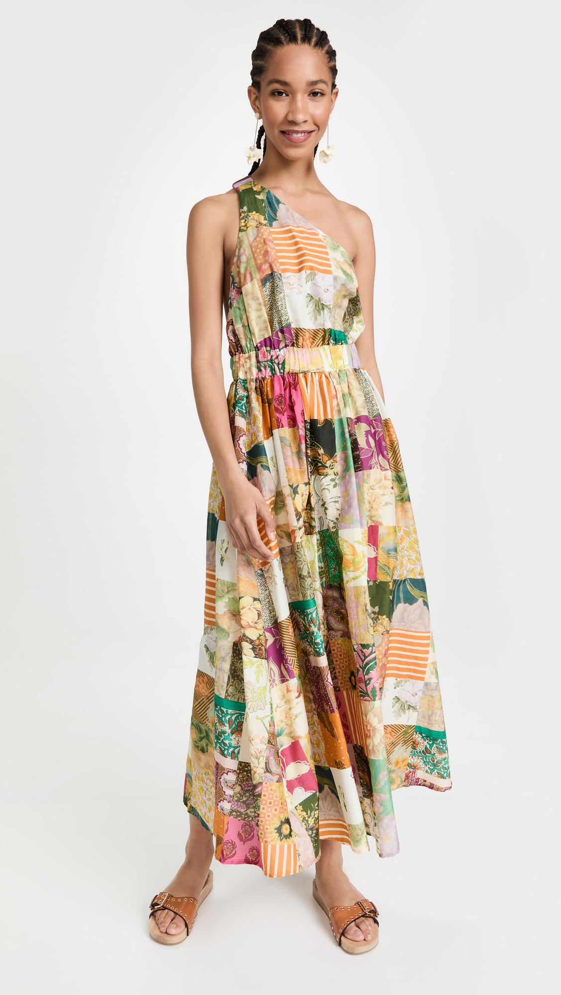 Shoulder Midi Dress | Lyst 