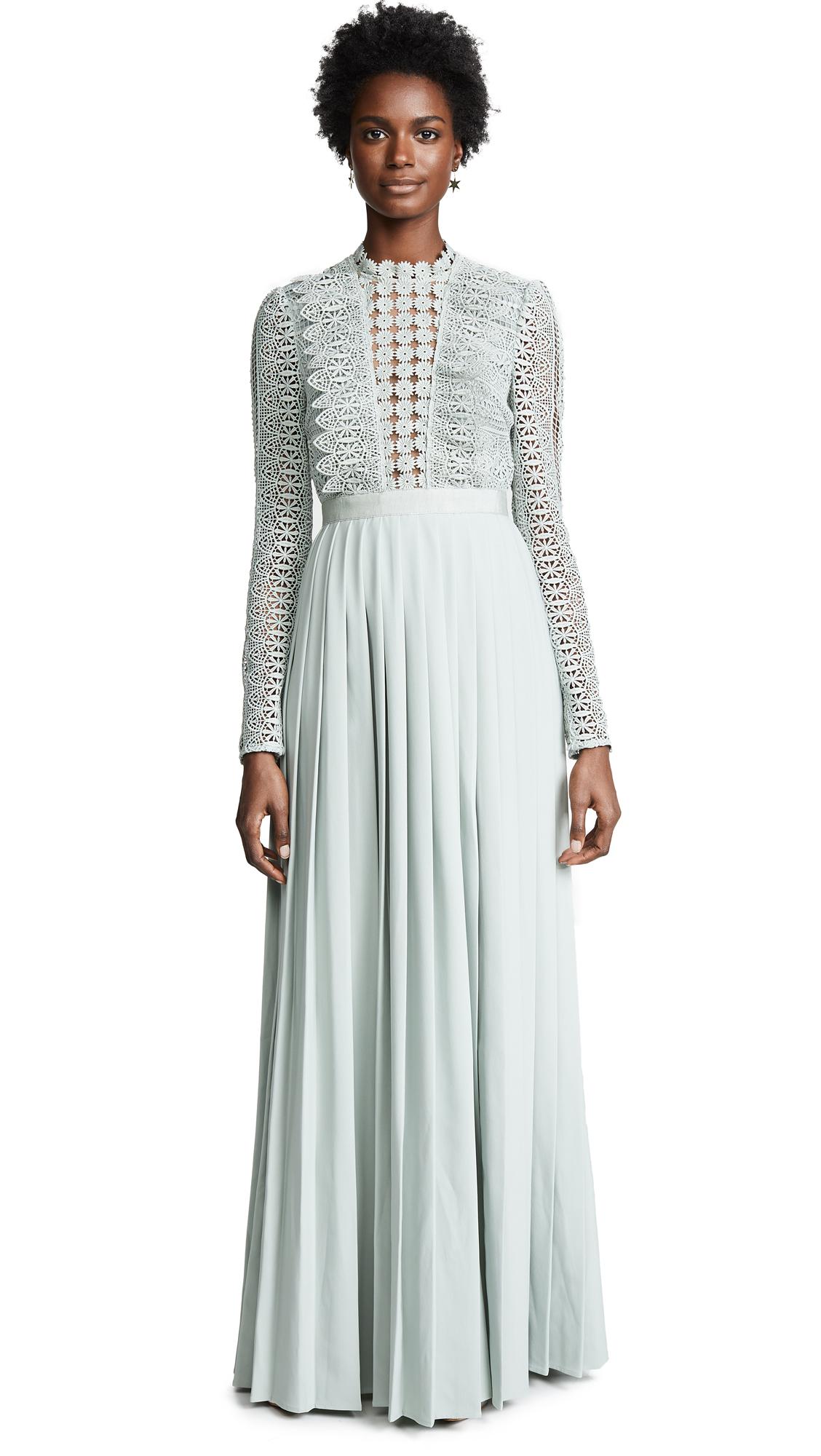 Self-Portrait Spiral Lace Maxi Dress in Blue | Lyst Canada