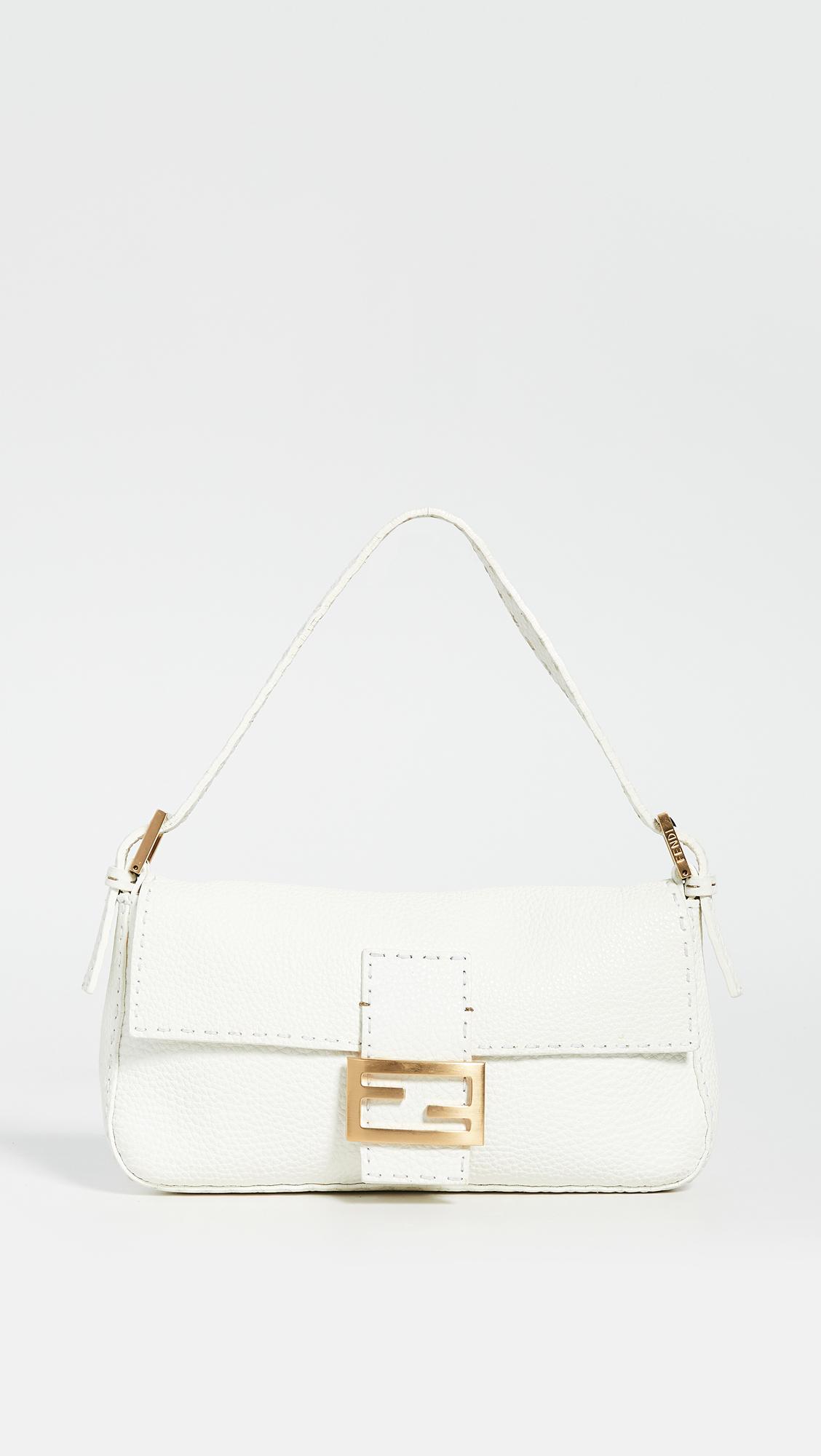 Baguette - White leather bag