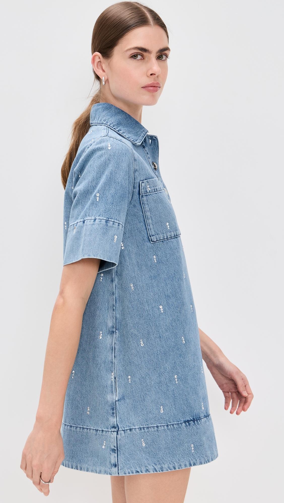 white christmas dresses ALIGNE Denim Midi Dress - White main image 0