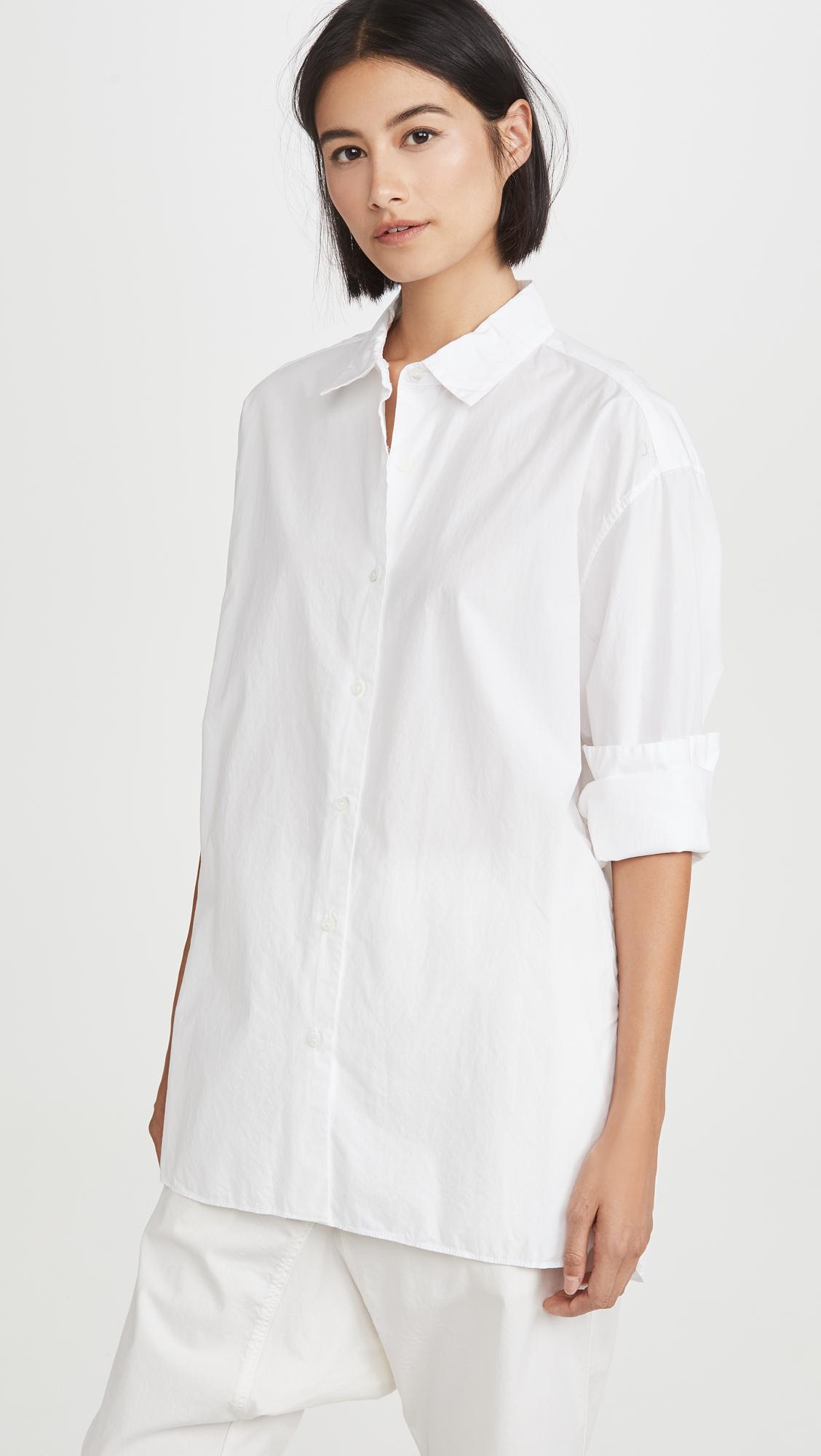 Nili Lotan Cotton Yorke Shirt in White - Lyst