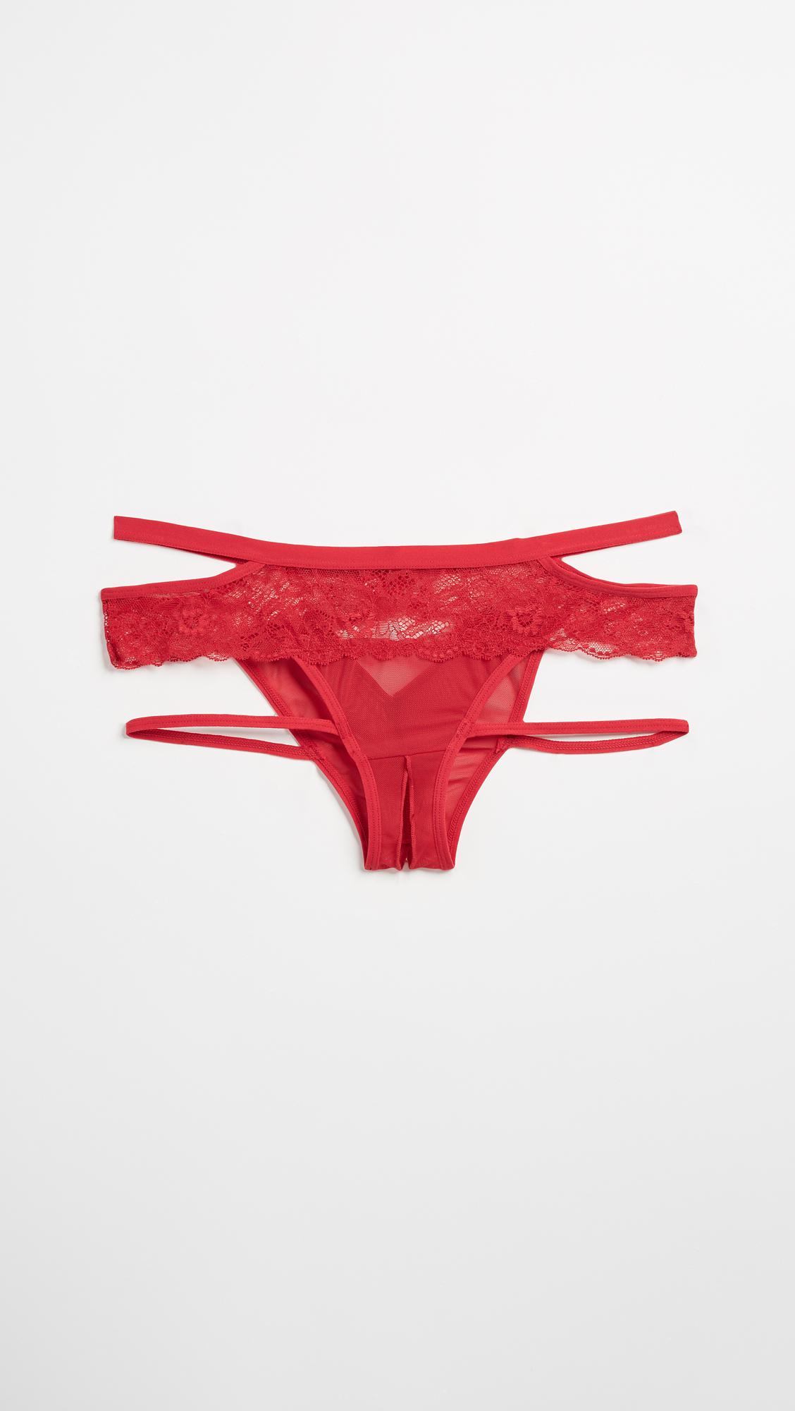Honeydew Intimates Lucy Elastic & Lace Panties in Red Lyst