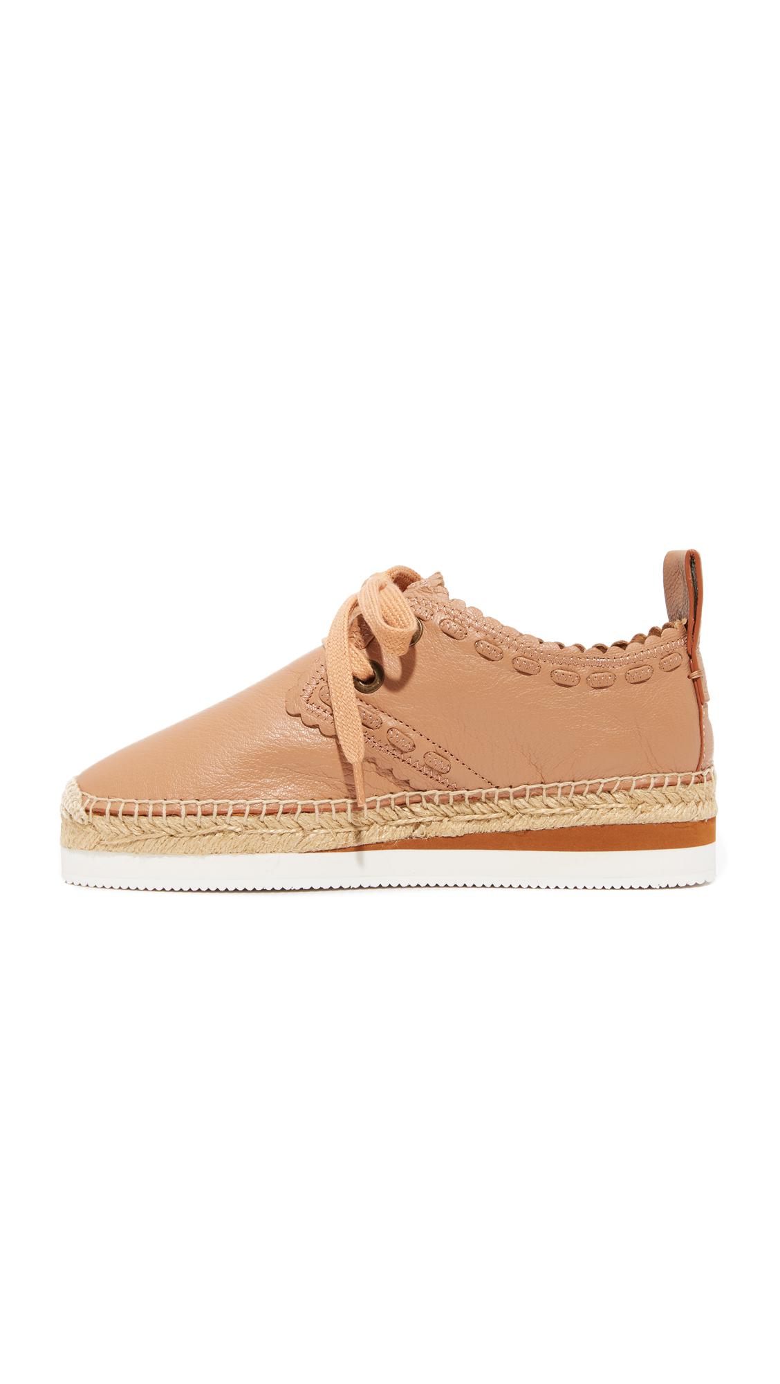 See By Chloé Leather Glyn Espadrille Sneakers | Lyst