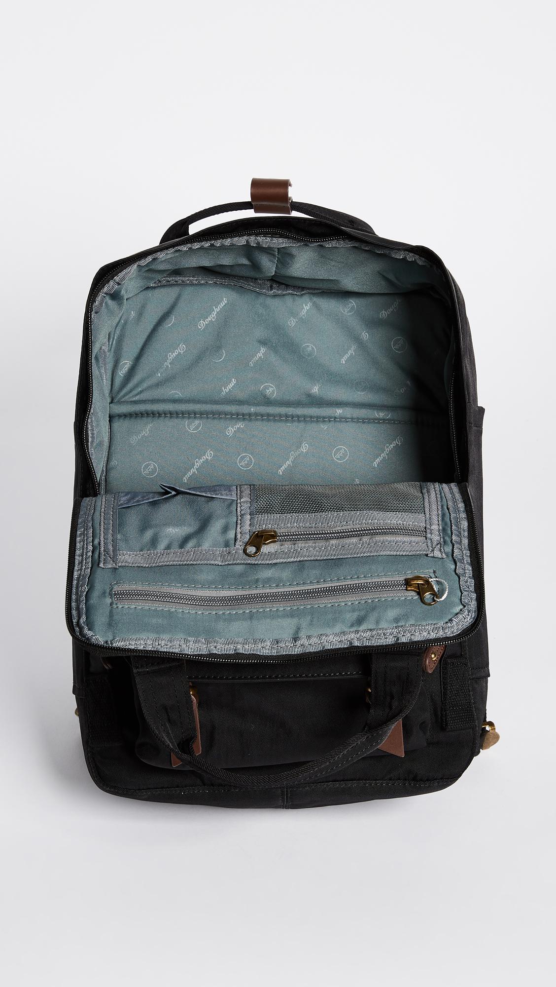 black doughnut backpack