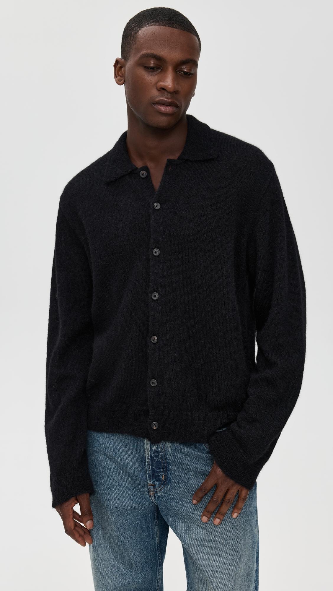 トップス OUR LEGACY EVENING POLO Black Our Legacy Evening Polo Black Fuzzy Alpaca