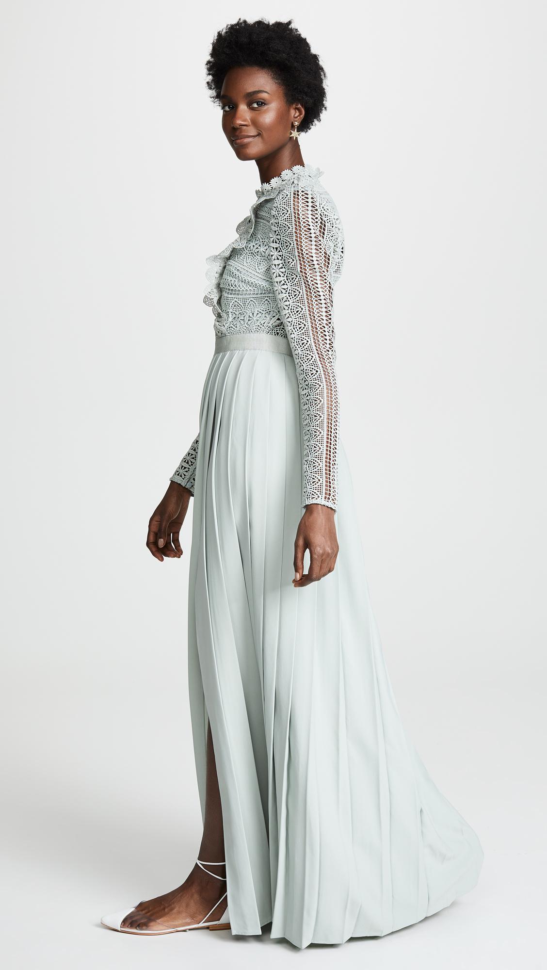 Self portrait spiral lace maxi dress sales