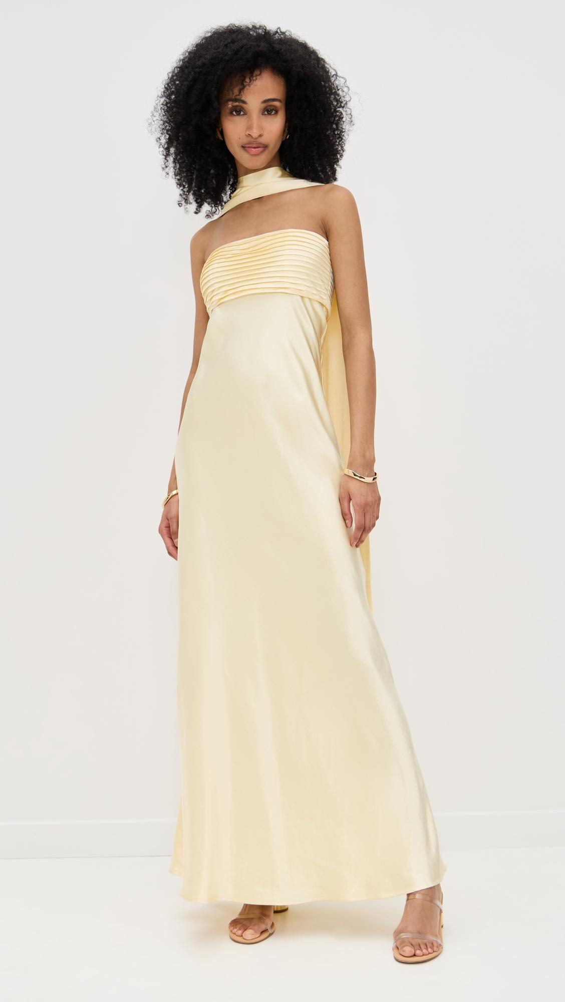 elsa gold dress Elsa Maxi Dress Butter Yellow main image 1