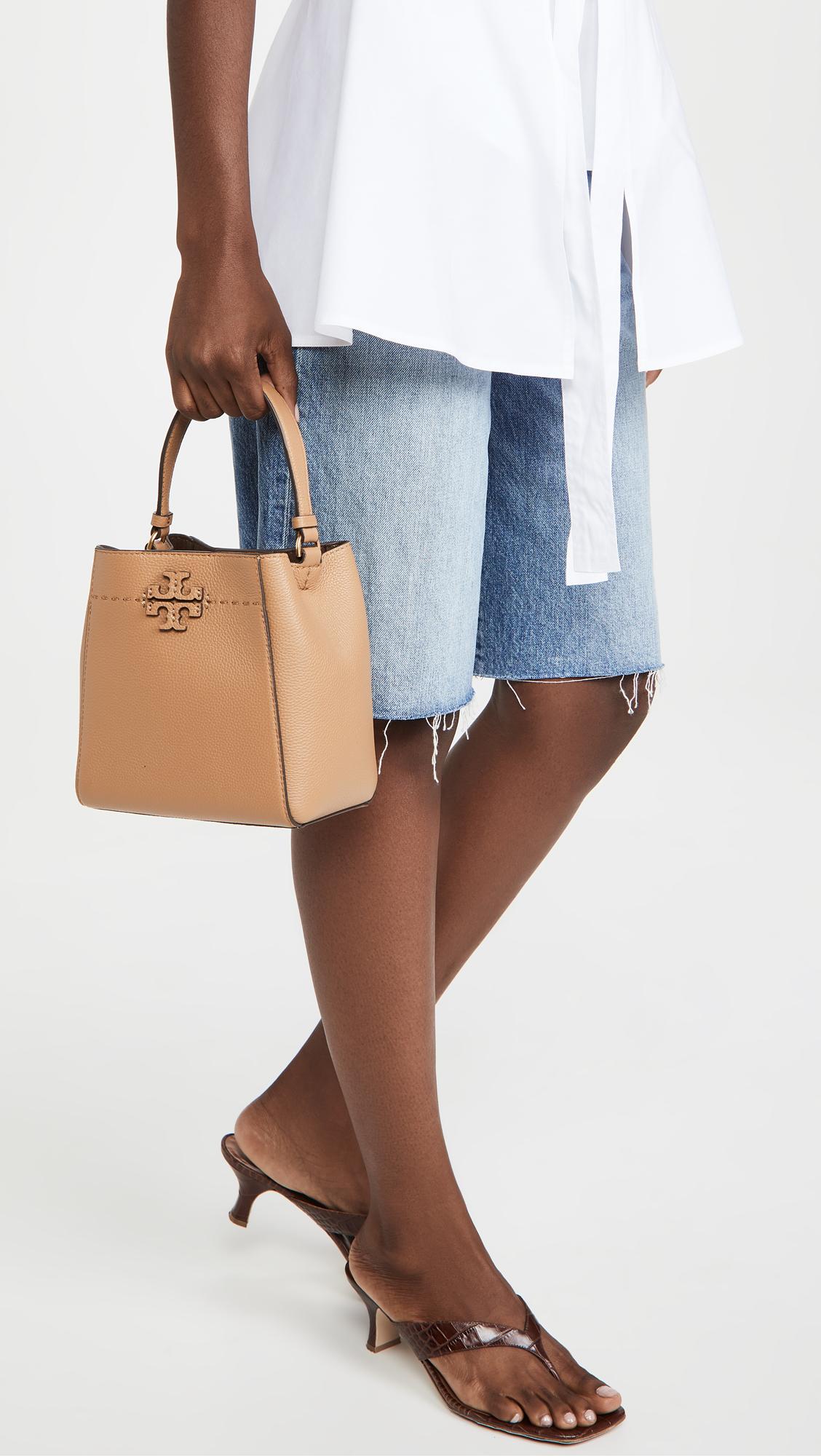 Tory Burch Mcgraw Small Leather Bucket Bag