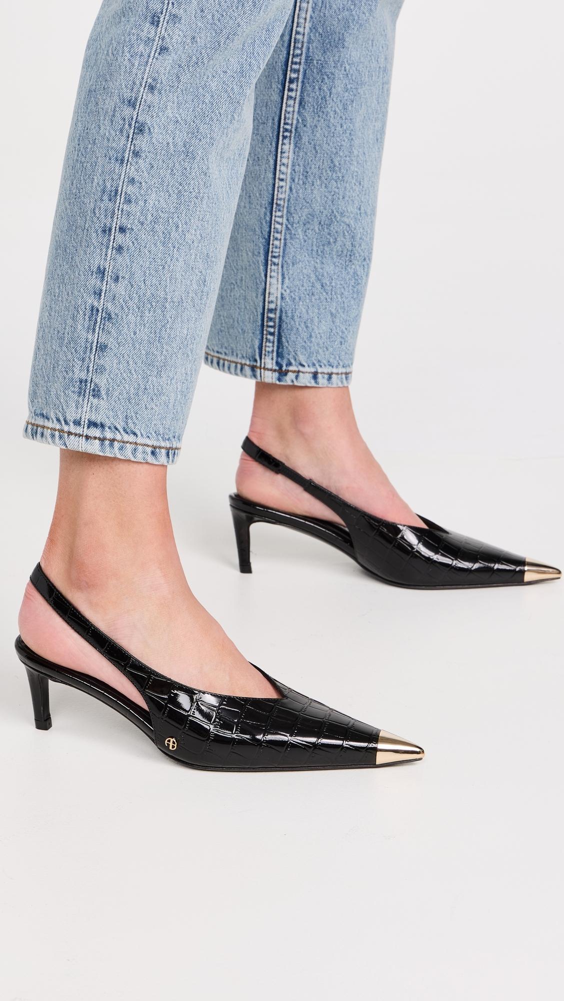 サンダル・ミュール ANINE BING SS25 ZOEY SLING BACK RIBBON (A1410790BLK1 BLACK) ANINE BING SS25 ZOEY SLING BACK RIBBON (A1410790BLK1 BLACK