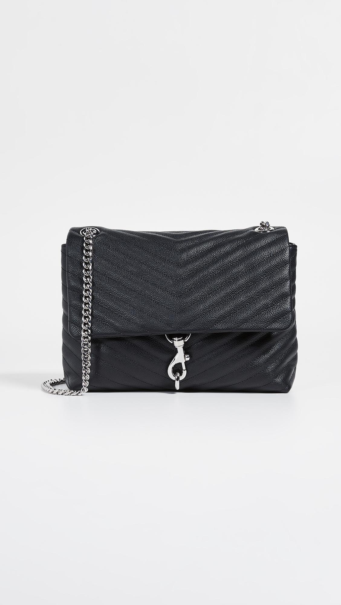 Rebecca Minkoff Edie Flap Shoulder Bag in Black Lyst