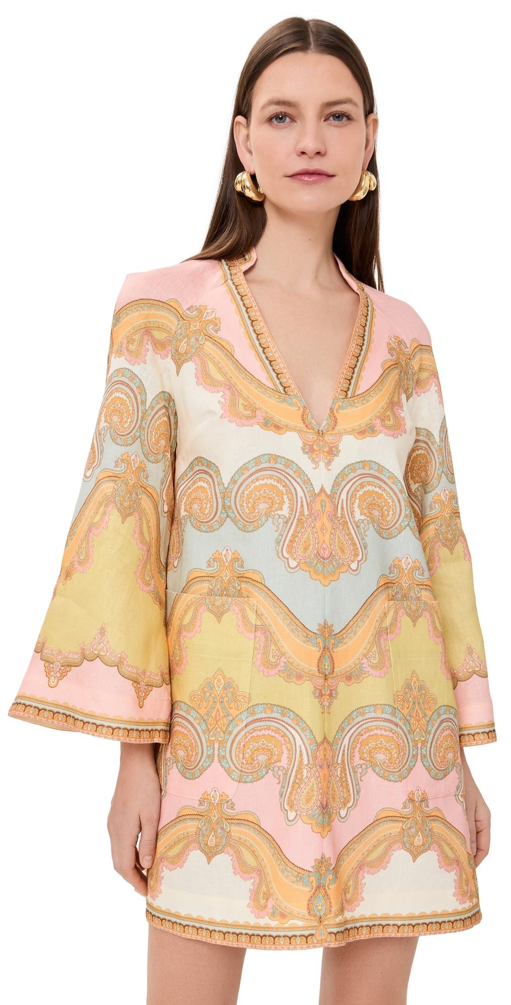 【関税込み】ZIMMERMANN マルチカラー Maxine ミニワンピース Maxine Mini Dress Pink Kaleidoscope Floral Online | Zimmermann