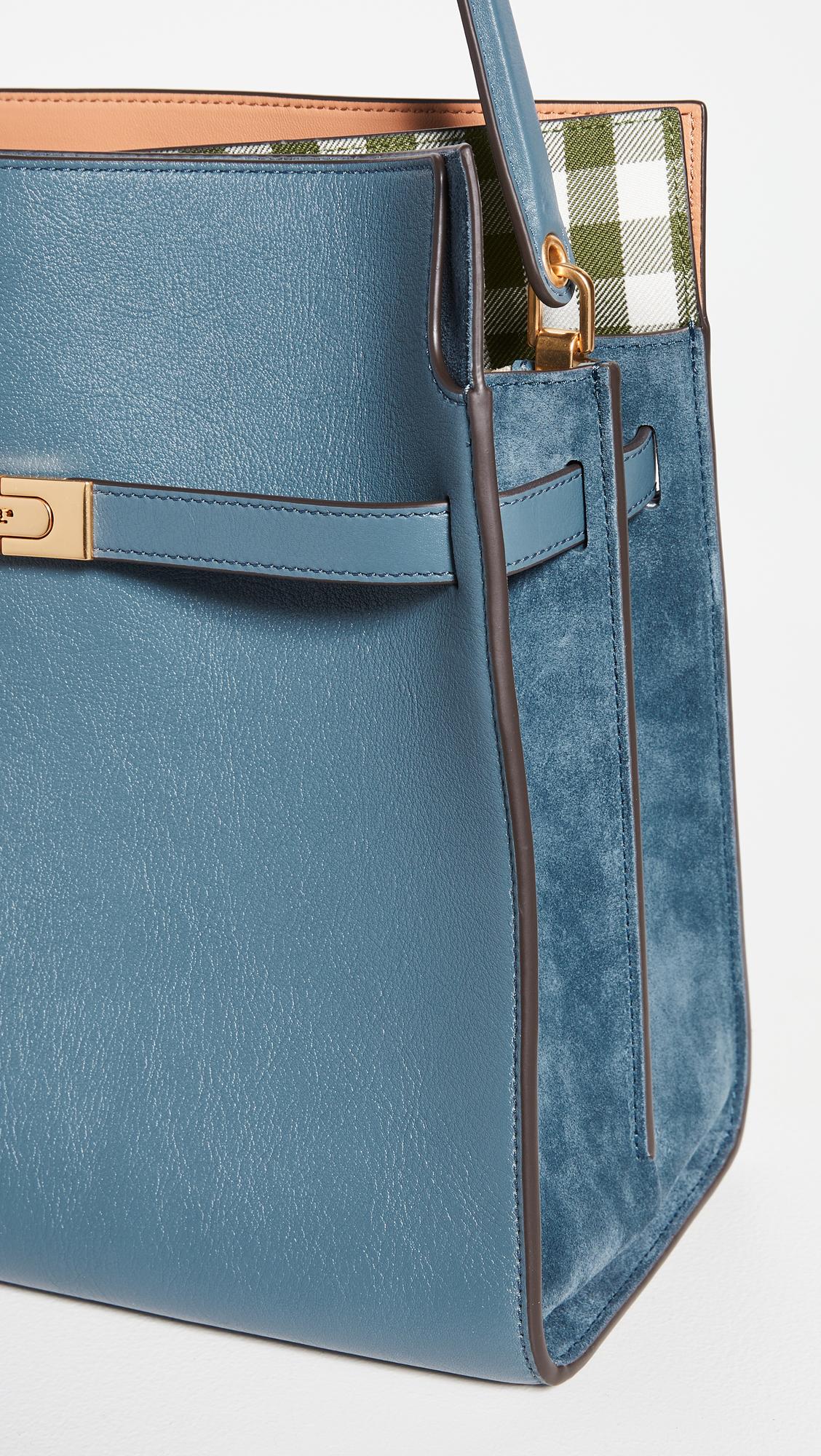 Tory Burch Lee Radziwill Double Bag in Blue | Lyst